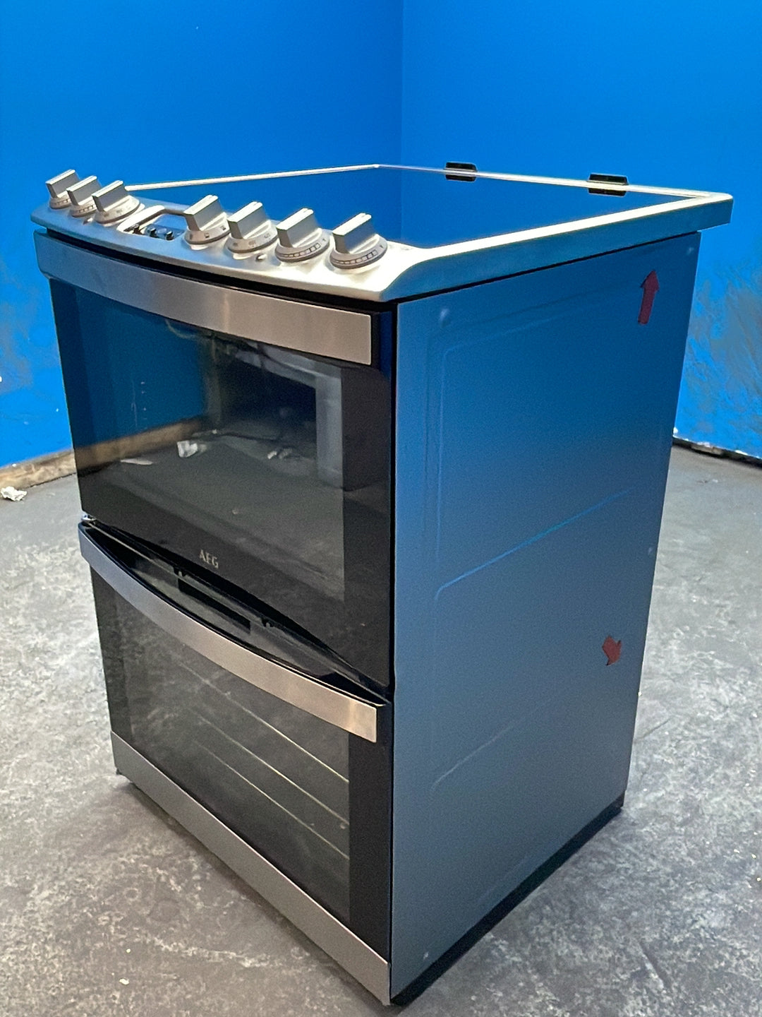 #GRC-164-441 - AEG 6000 Series 60cm Induction Double Oven Cooker – SteamBake, Silver