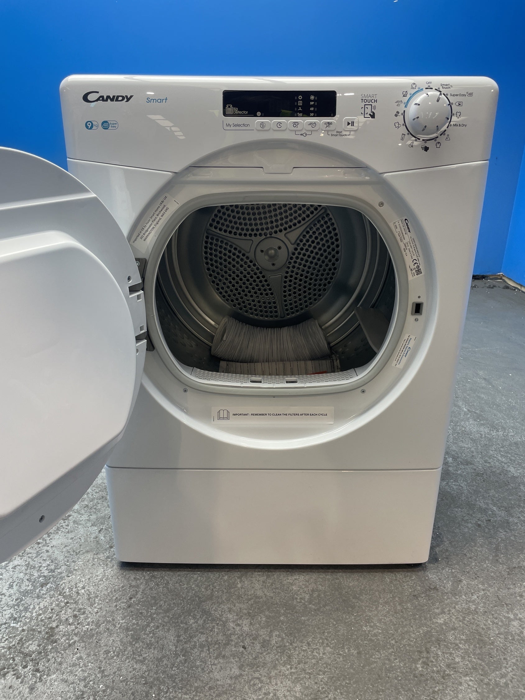 #GRC-158-390 - Candy CSE V9DF-80 9kg Vented Smart Tumble Dryer