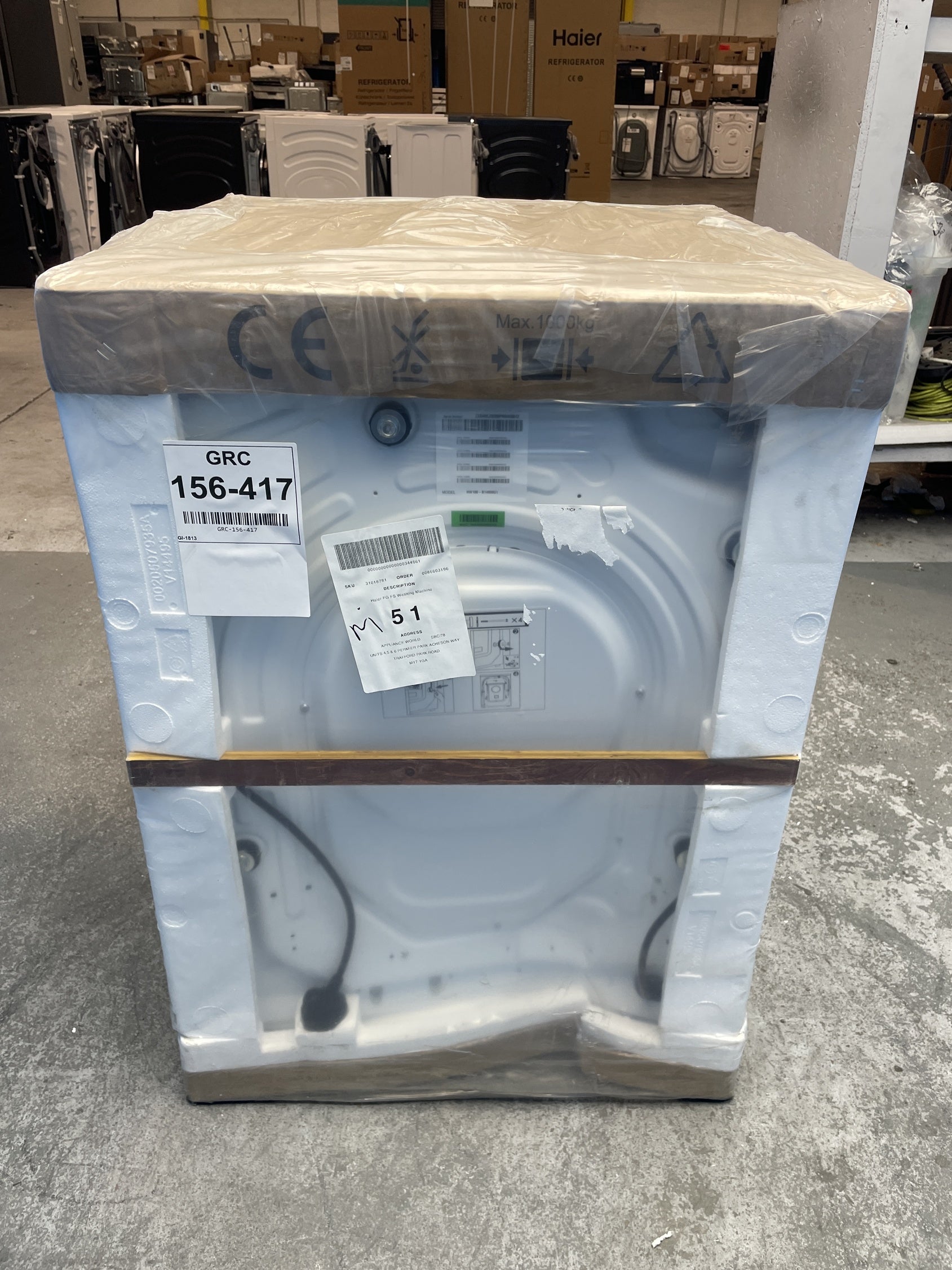 #GRC-156-417 - Haier HW100-B14959U1 Series 5 10kg 1400 Spin Washing Machine