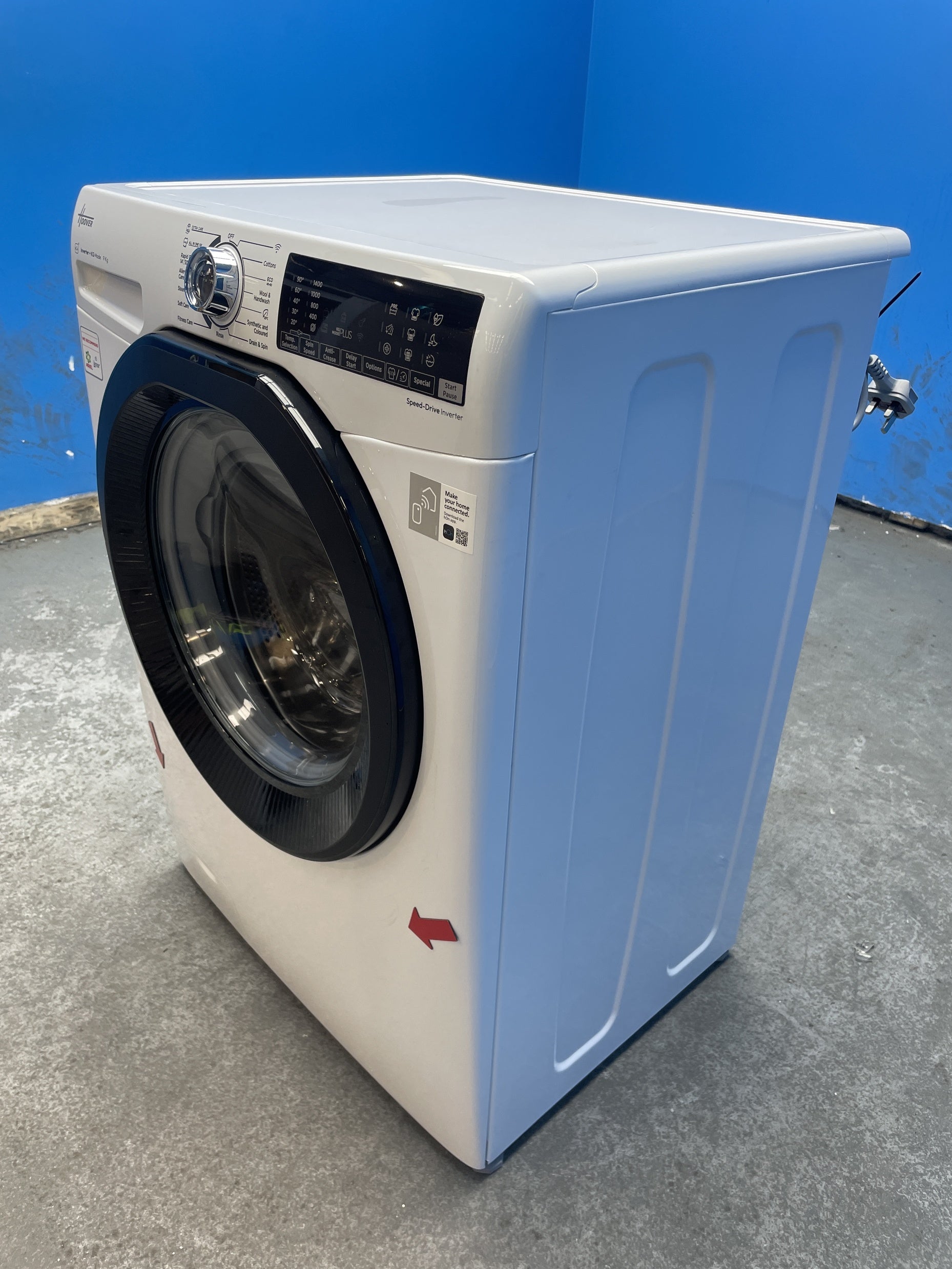 #GRC-158-342 - Hoover H3WPS496TAMB6 9kg 1400 Spin Washing Machine