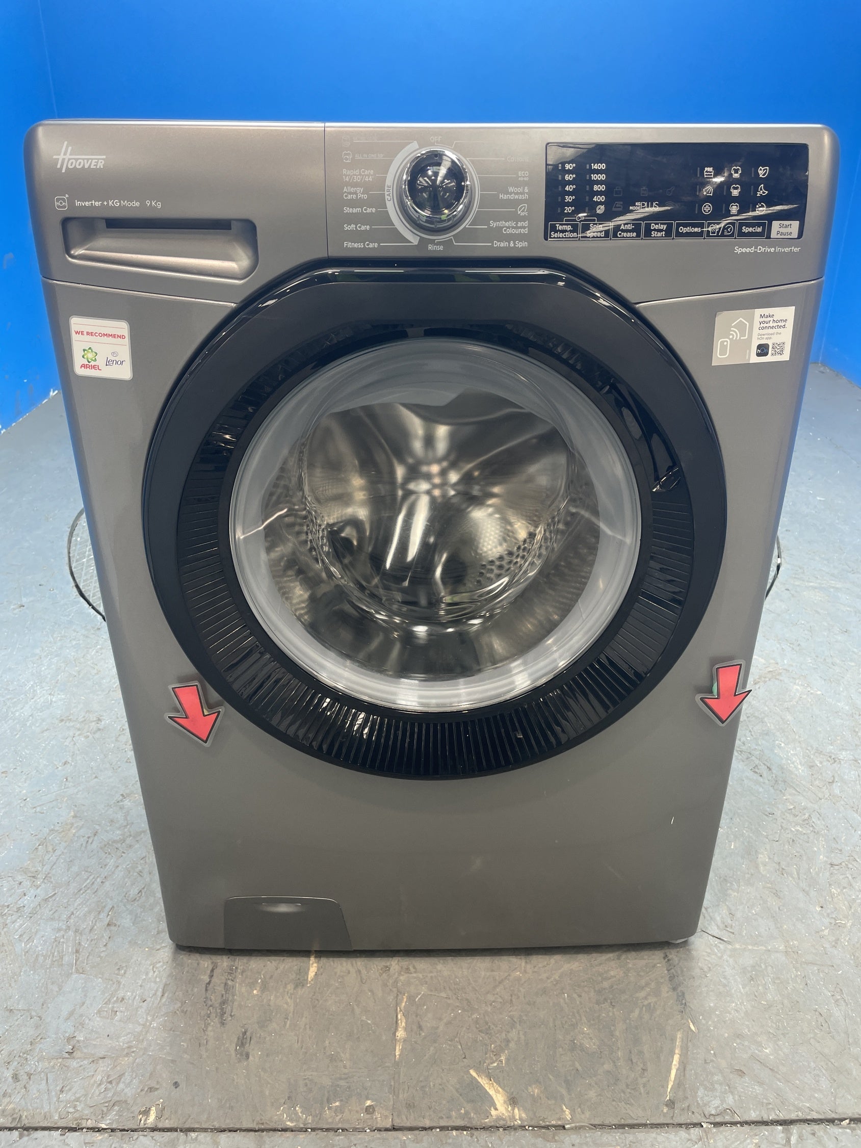 #GRC-157-017 - Hoover H3WPS496TAMBR680 9kg 1400 Spin Washing Machine
