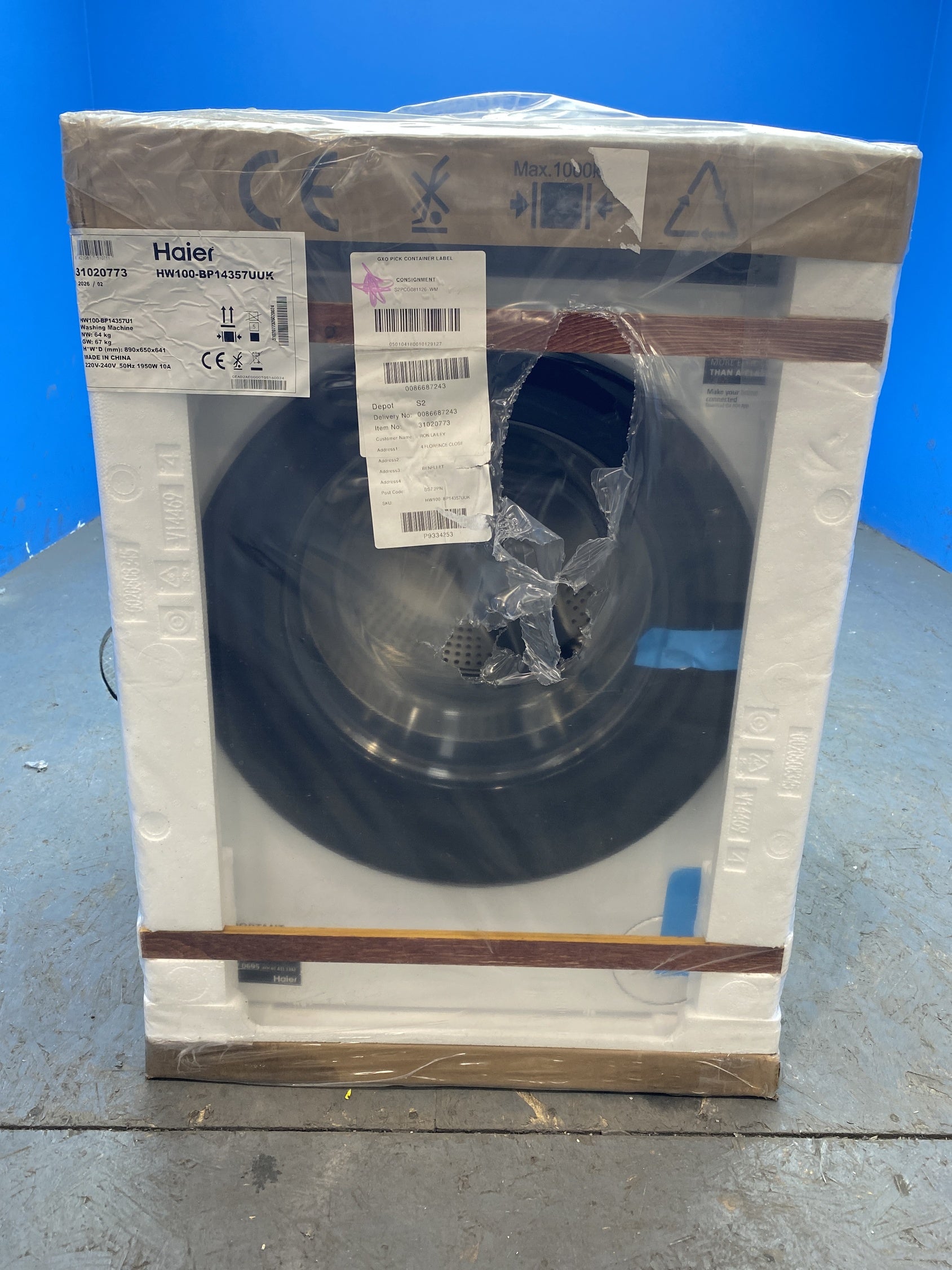#GRC-156-897 - Haier X Series 5 HW100-BP14357U1 10kg 1400rpm Washing Machine