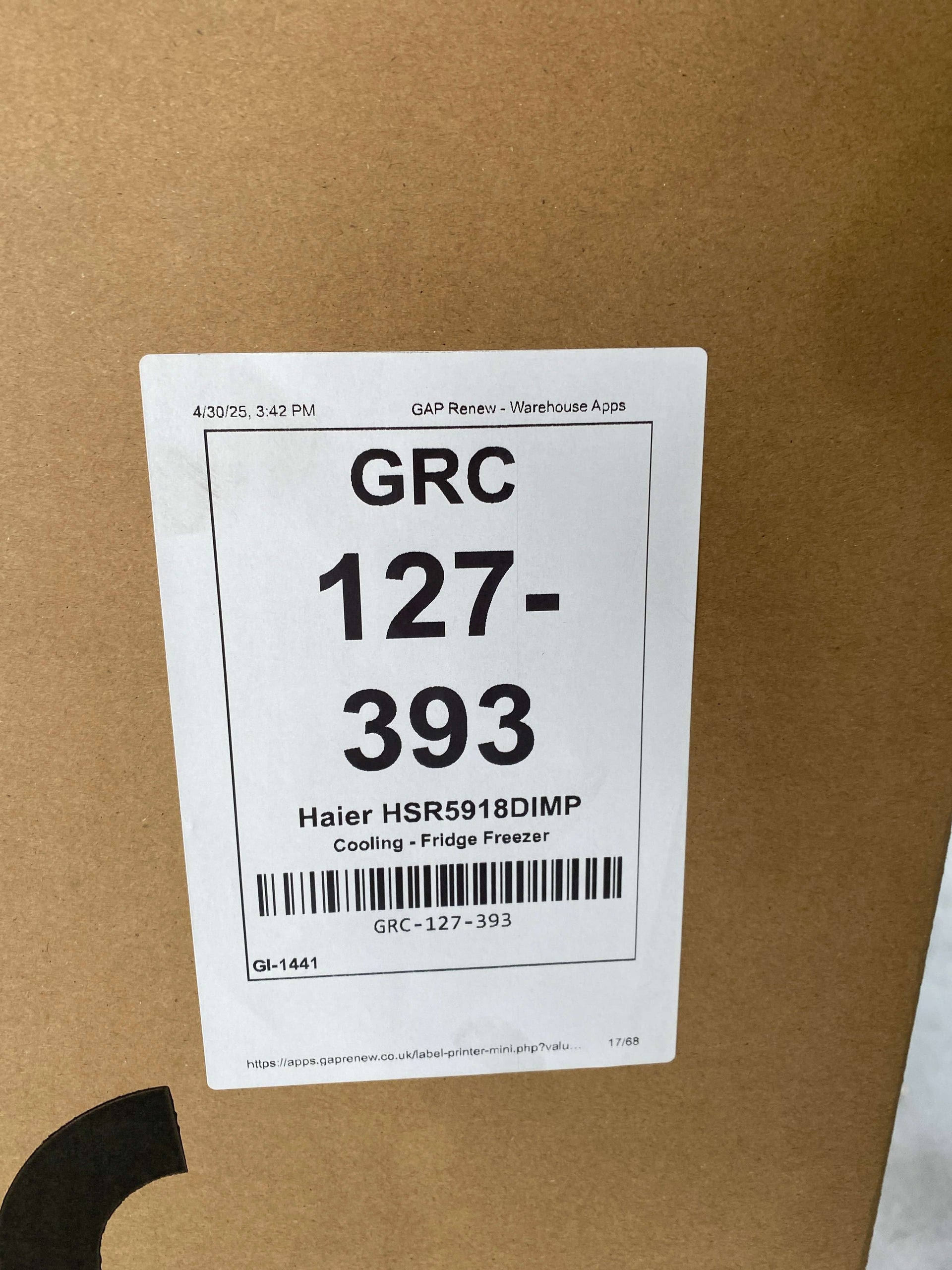 Haier HSR5918DIMP American Style Series 5 511 Litre Fridge Freezer