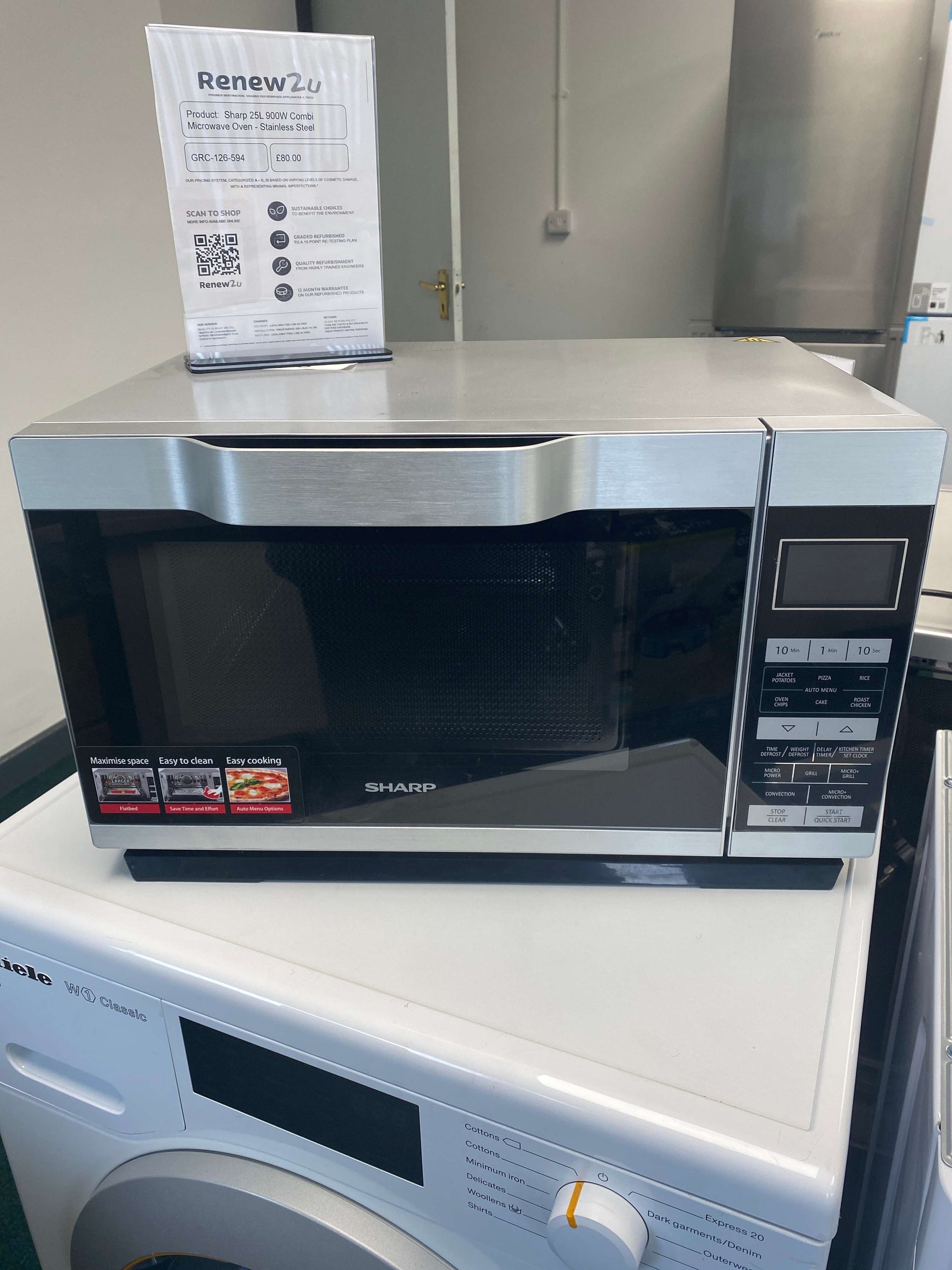 Sharp R861SLM 25L 900W Combi Microwave Oven