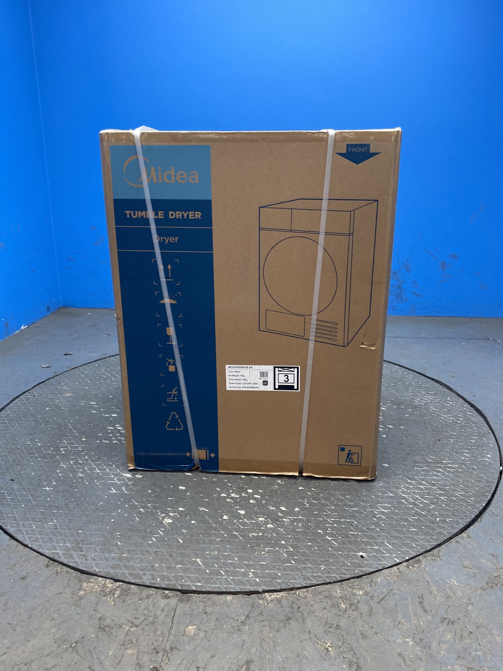 #GRC-158-855 - Midea MD200H80WB/W-UK 8kg Smart Sensor Heat Pump Tumble Dryer