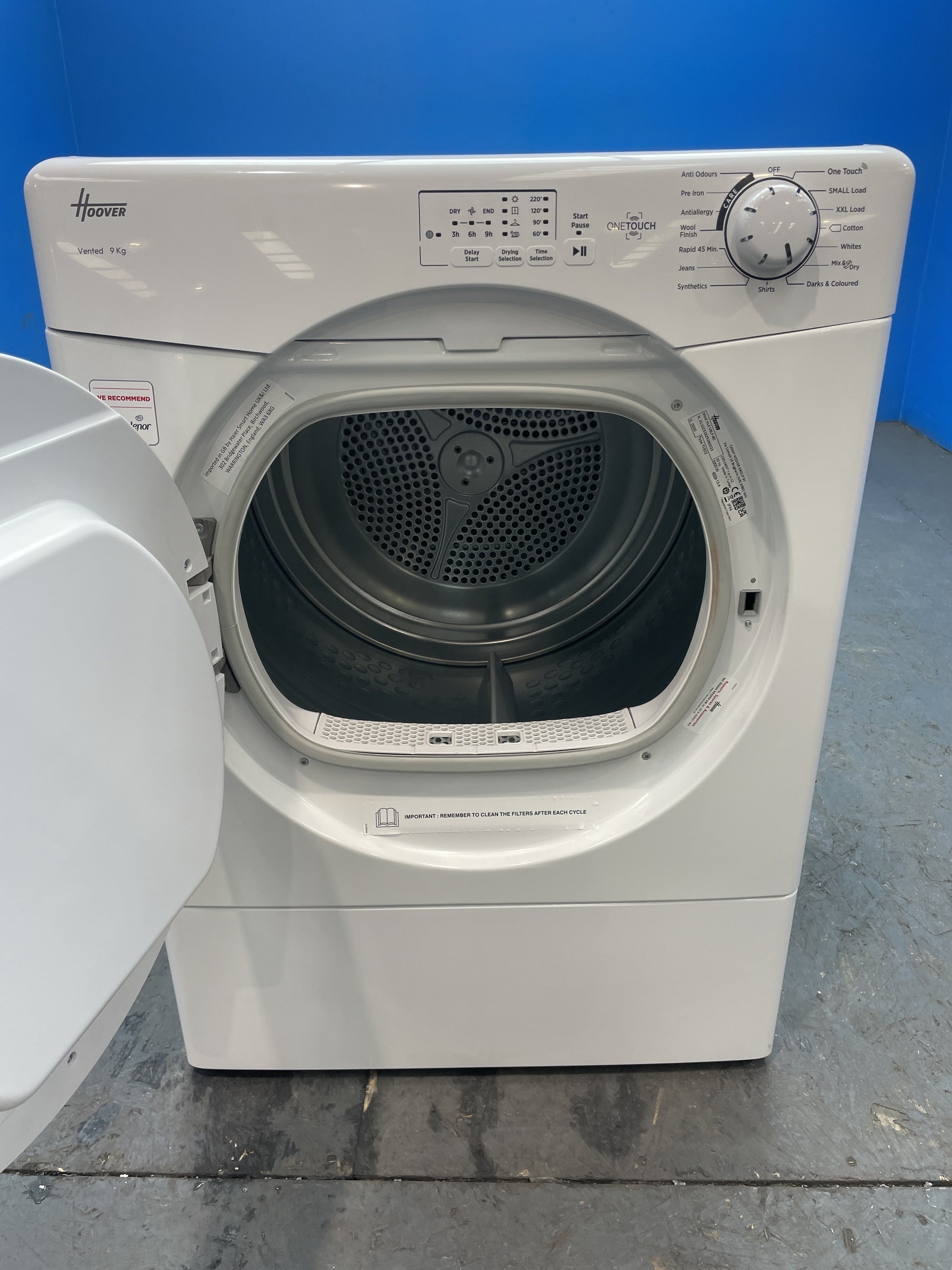 #GRC-155-194 - Hoover H-DRY 300 HLE V9LF-80 9kg Vented Tumble Dryer