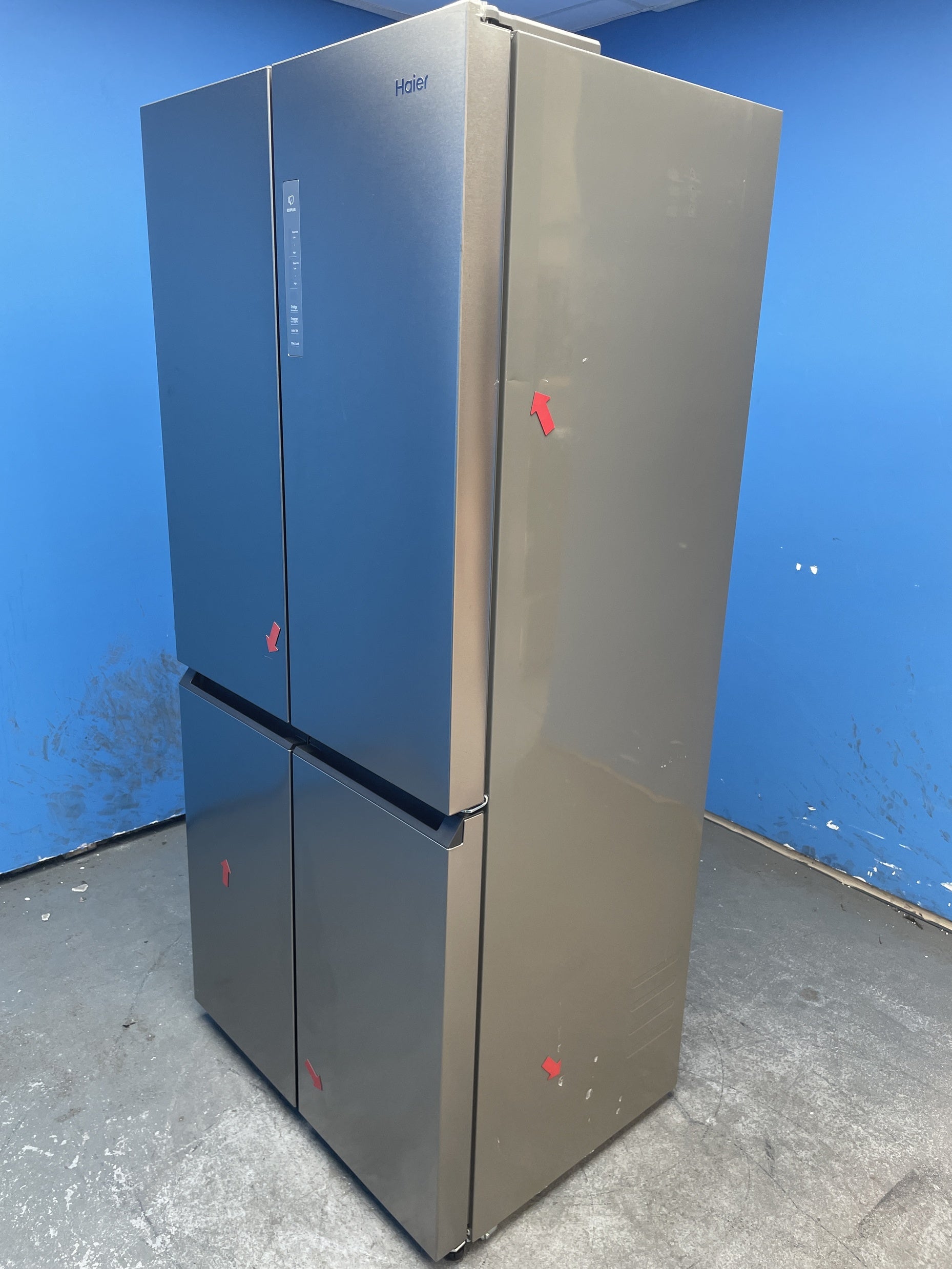 #GRC-157-898 - Haier HCR7818DNMM Cube 83 Total No Frost American Fridge Freezer