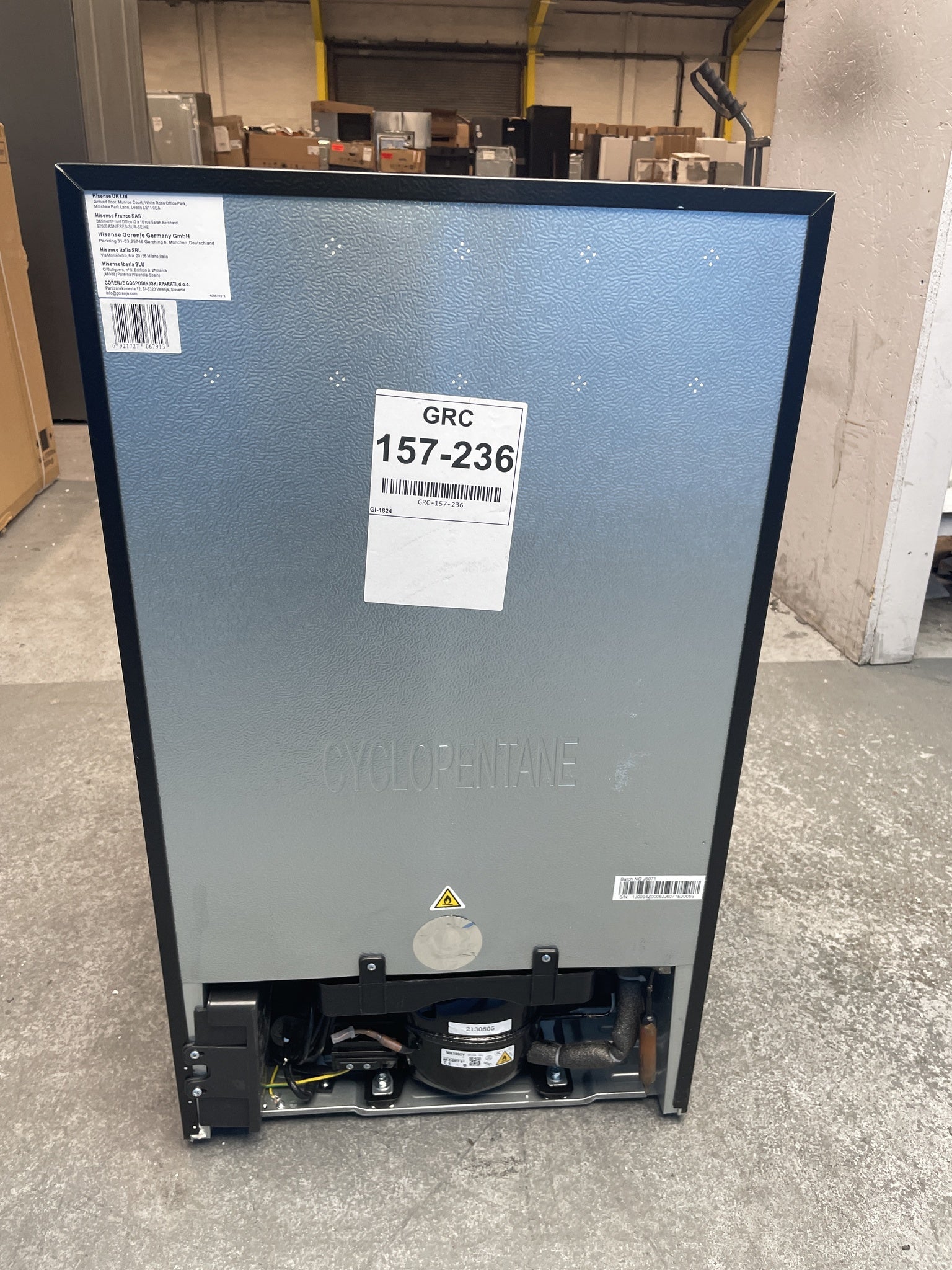#GRC-157-236 - Hisense RW12D4NWG0 30‑Bottle Under Counter Wine Cooler