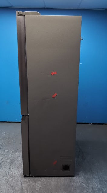 #GRC-163-415 - Haier American Style Fridge Freezer – 528L, Platinum Inox