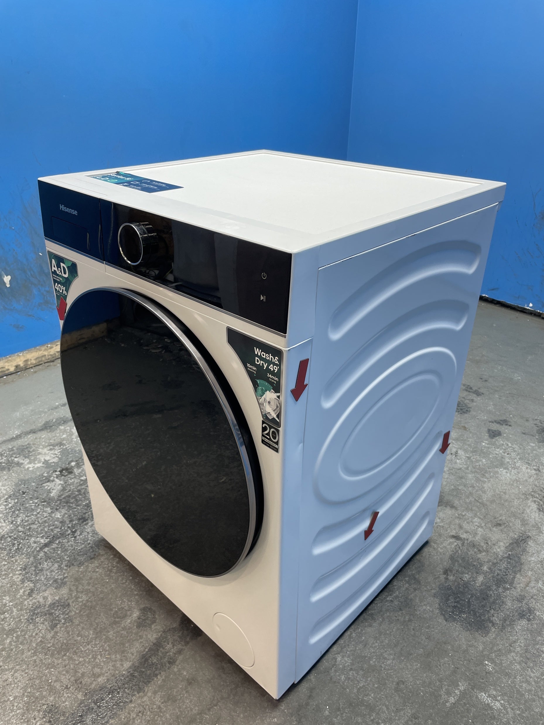 #GRC-158-027 - Hisense WD5I1245BWR 5i Series 12/8kg 1400rpm Washer Dryer