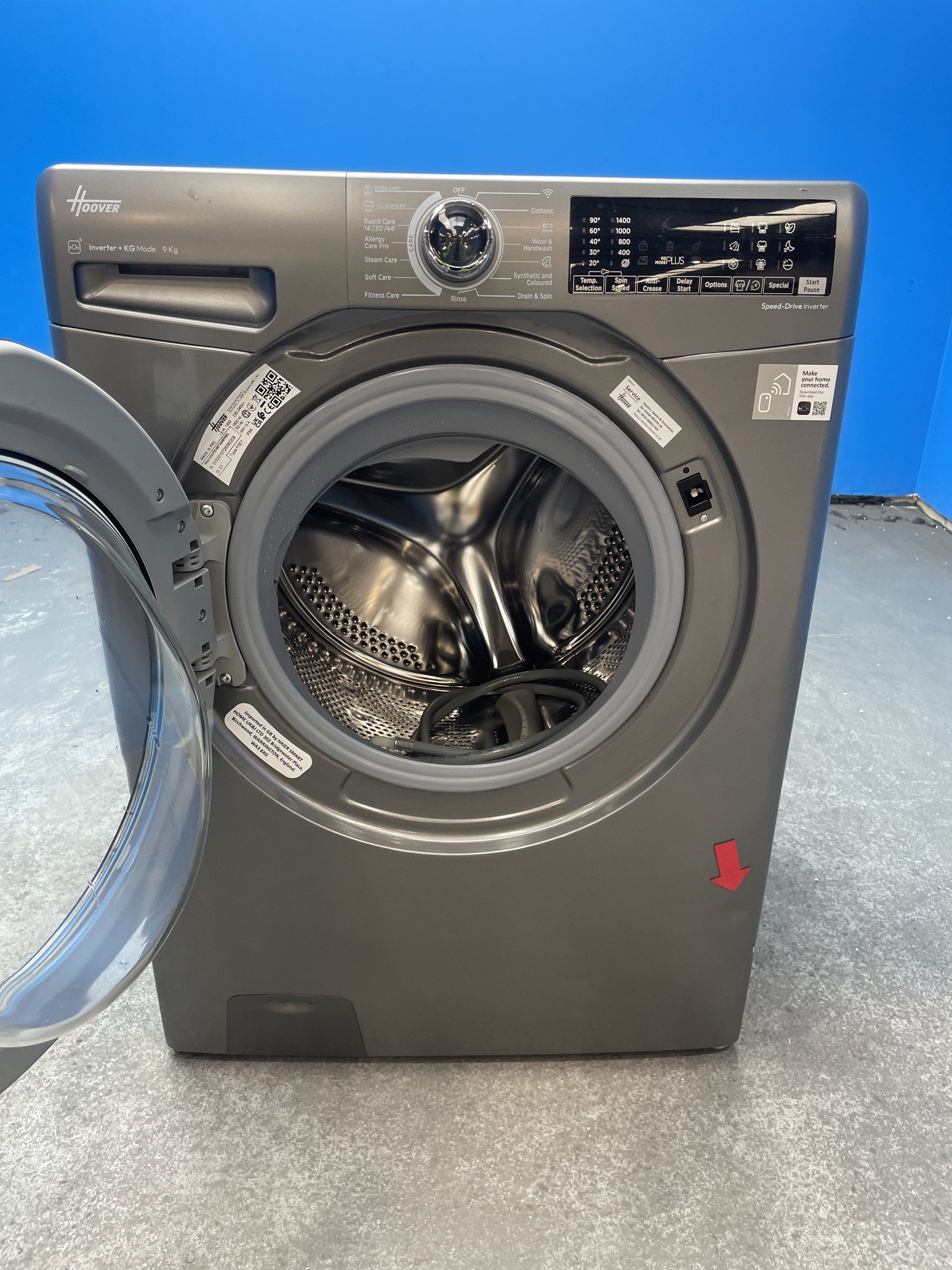 #GRC-158-349 - Hoover H3WPS496TAMBR680 9kg 1400 Spin Washing Machine