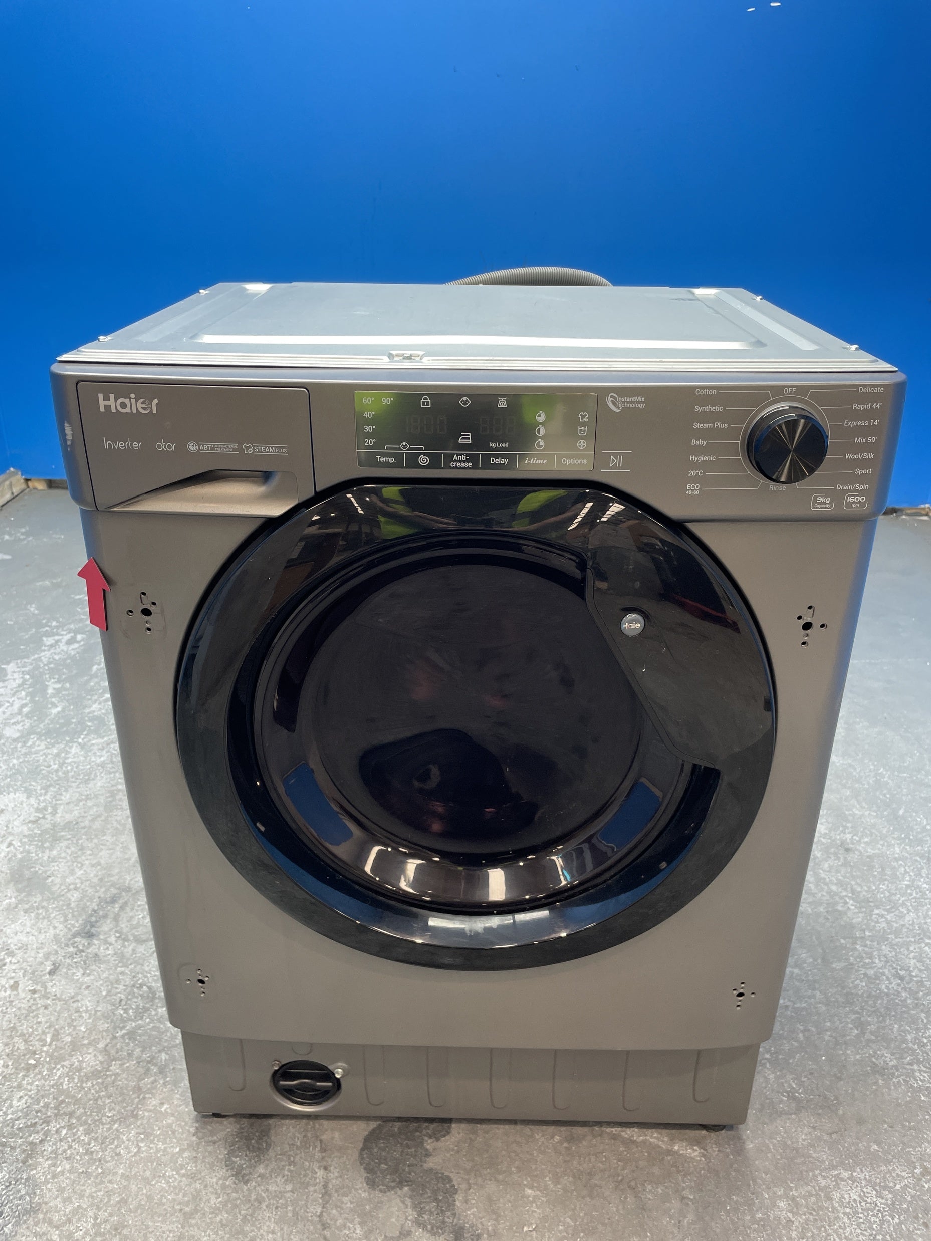 #GRC-160-342 - Haier HWQ90B416FWBR Series 4 Integrated 9kg 1600 Spin Washing Machine