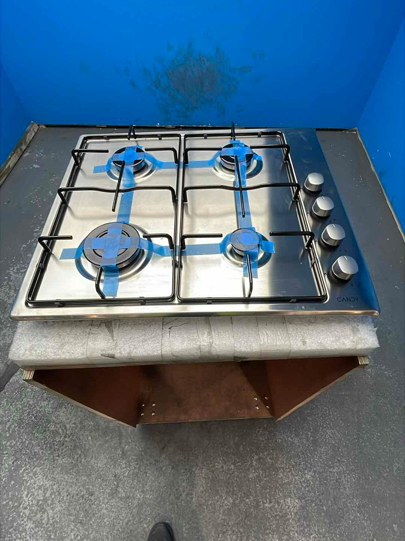 #GRC-160-493 - Hoover HHW6LK3X 60cm 4-Burner Stainless Steel Gas Hob