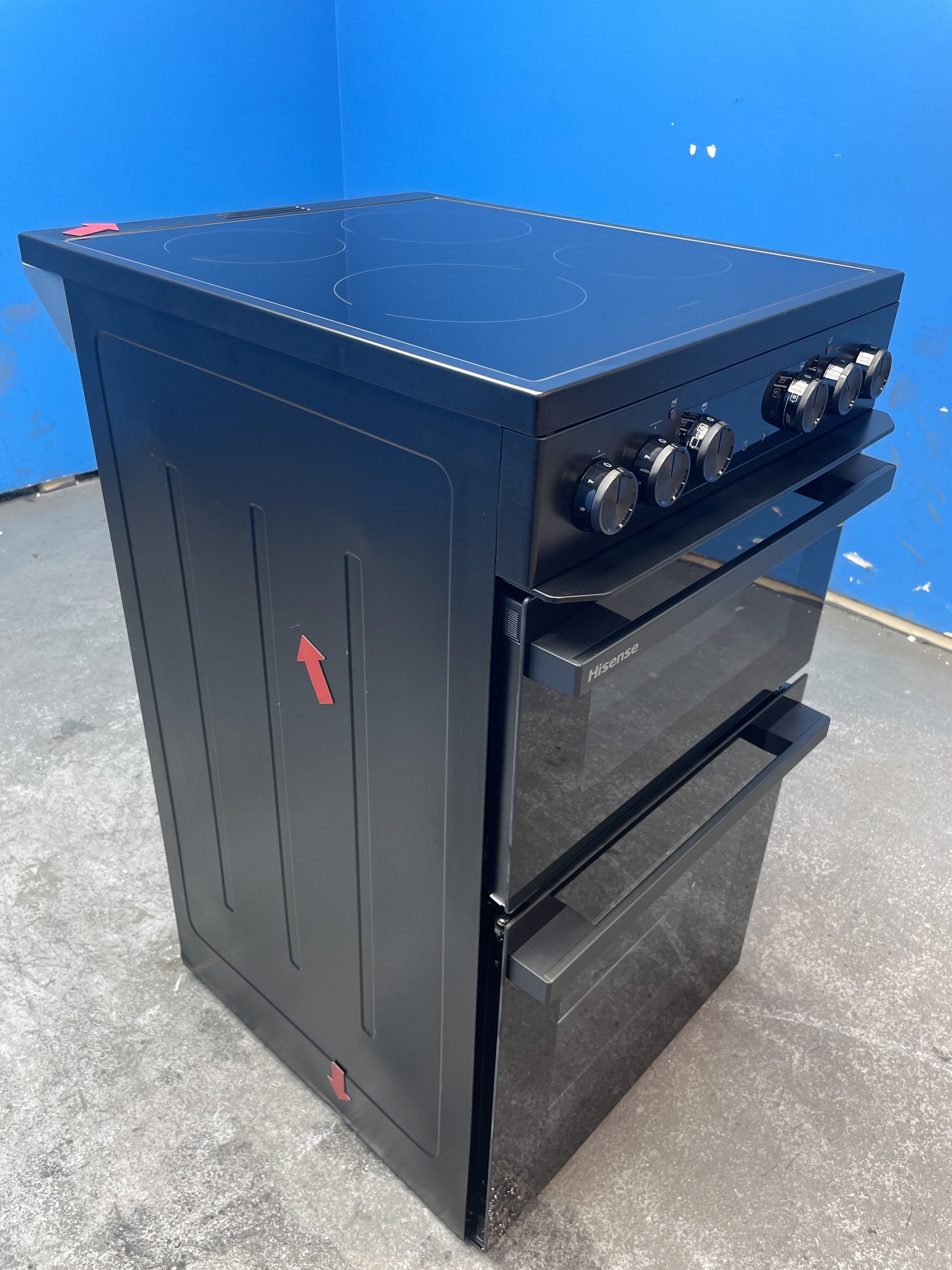 #GRC-159-515 - Hisense HDCEC5C10B Hi6 Max 50cm Double Oven Ceramic Cooker