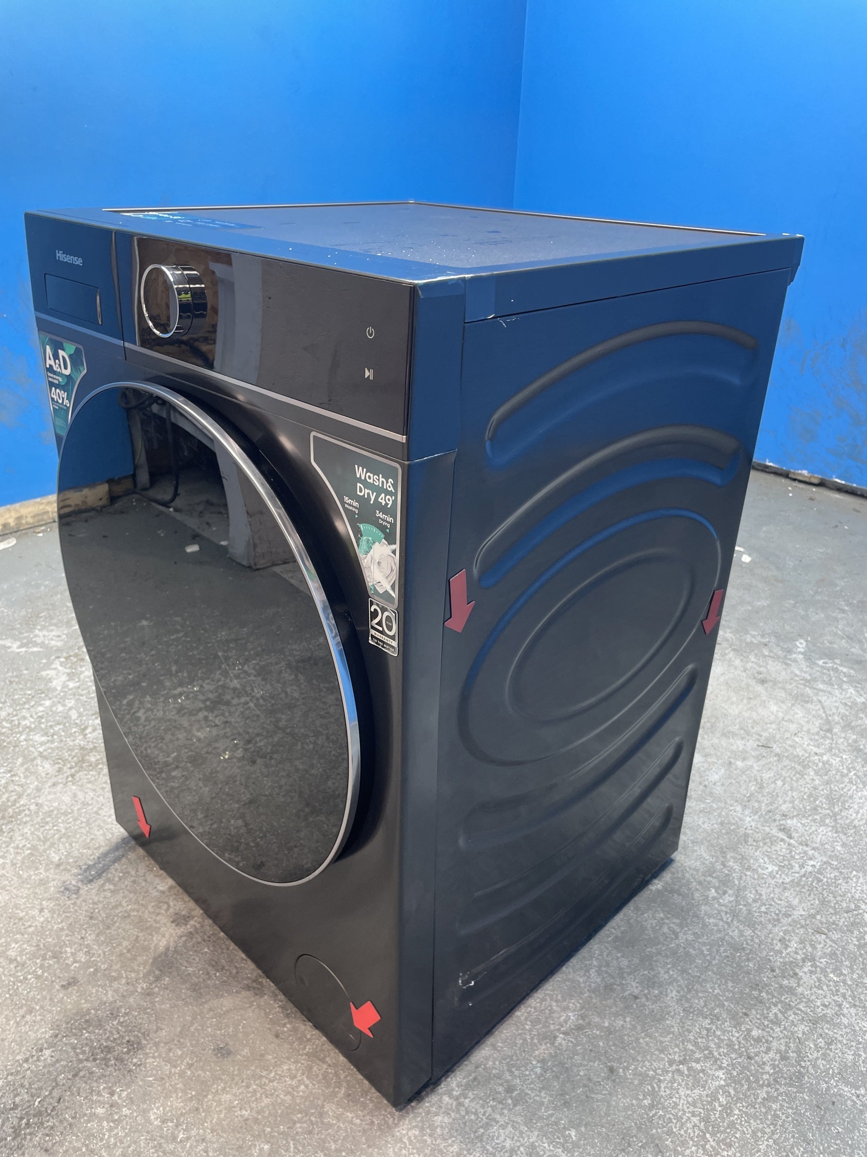 #GRC-158-047 - Hisense 5i KitchenFit Series WD5I1245BBR 12/8kg 1400rpm Washer Dryer