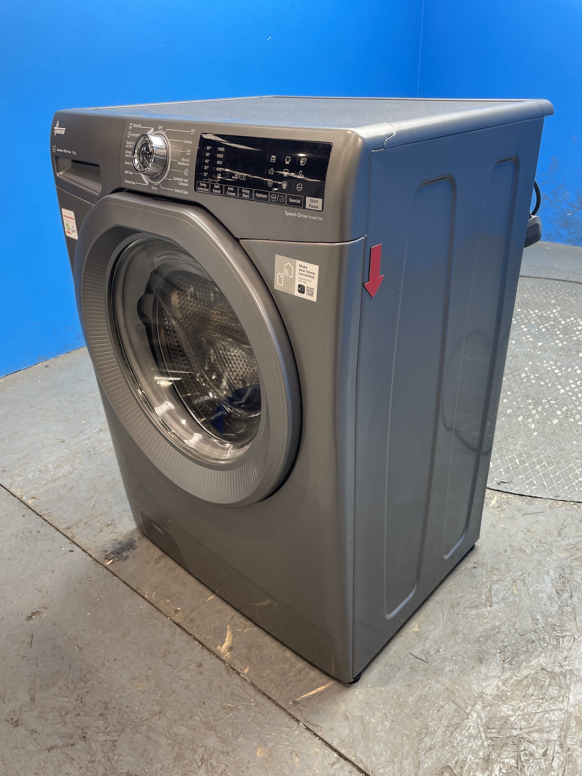 #GRC-144-954 - Hoover H3WPS486TMRR6 8kg 1400 Spin Washing Machine