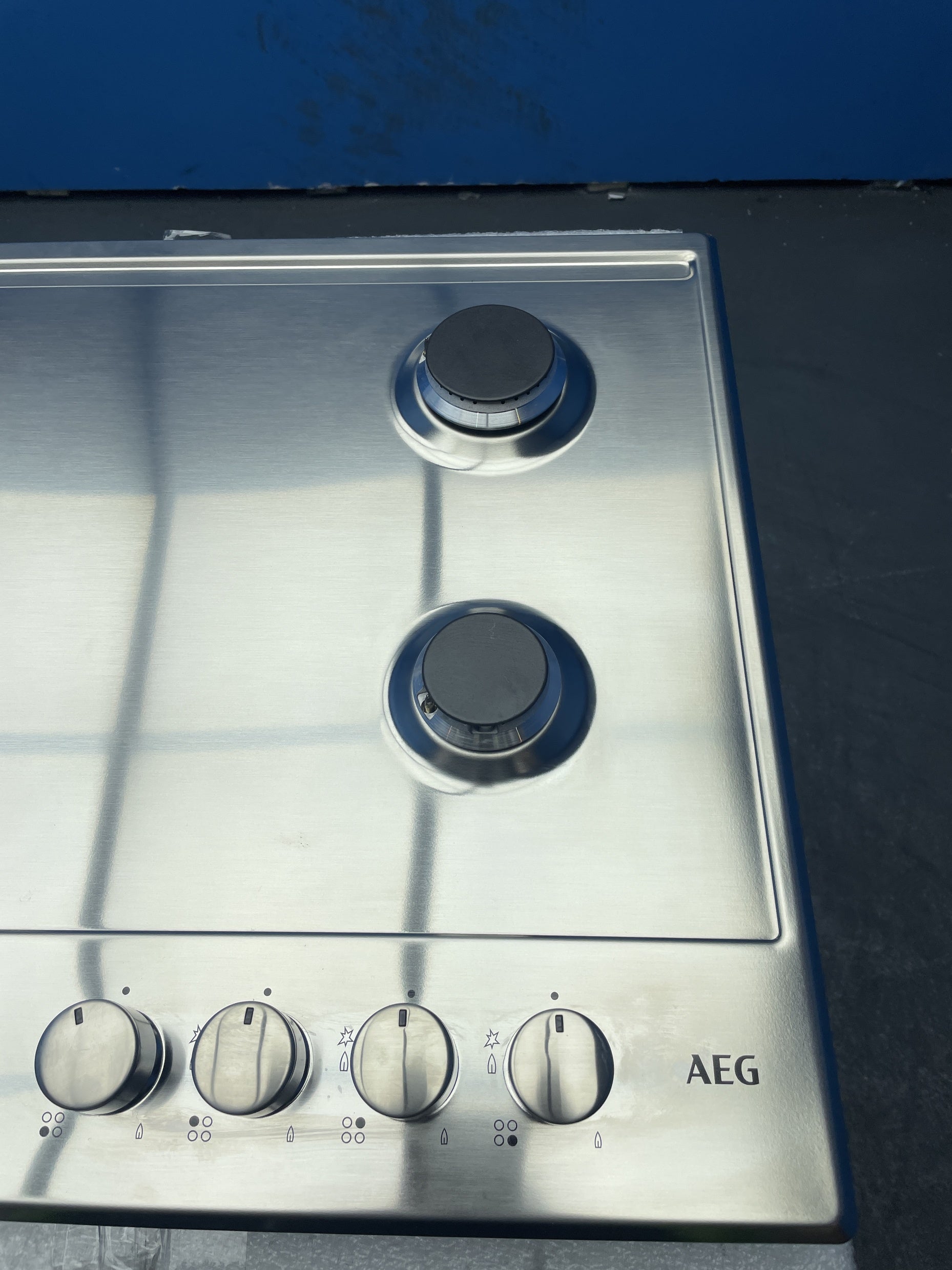 #GRC-155-935 - AEG 3000 Slimline HGE64200SM 60cm 4-Zone SpeedBurn Gas Hob