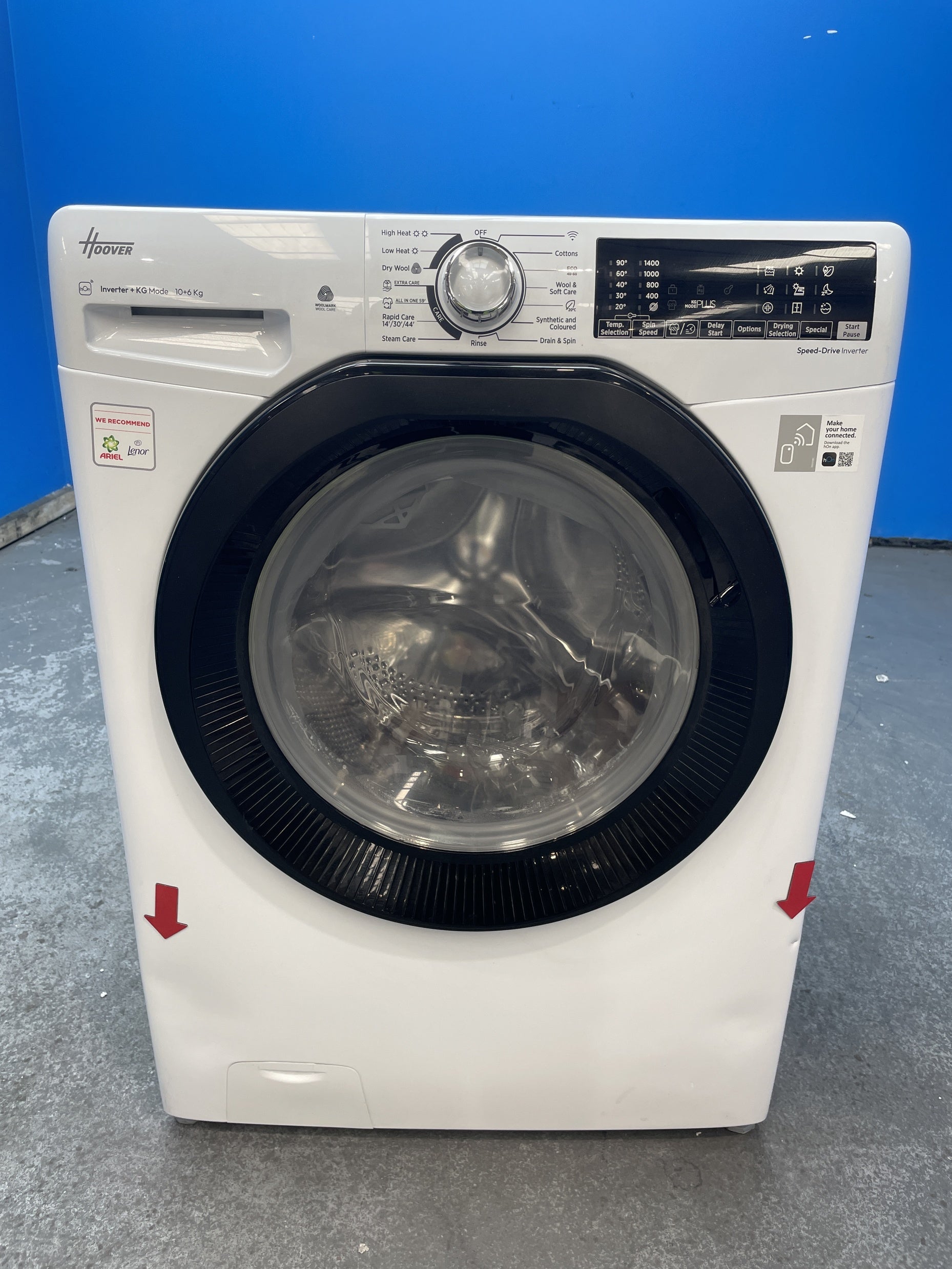 #GRC-160-137 - Hoover H-WASH 350 H3DPS41066TAMB80 10/6kg 1400rpm Washer Dryer