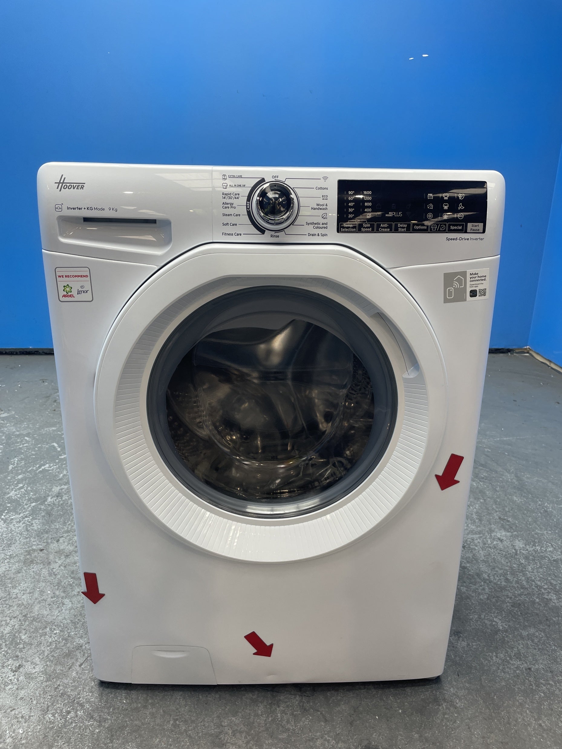 #GRC-160-107 - Hoover H-WASH 350 H3WPS696TAM6-80 9kg 1600rpm Washing Machine