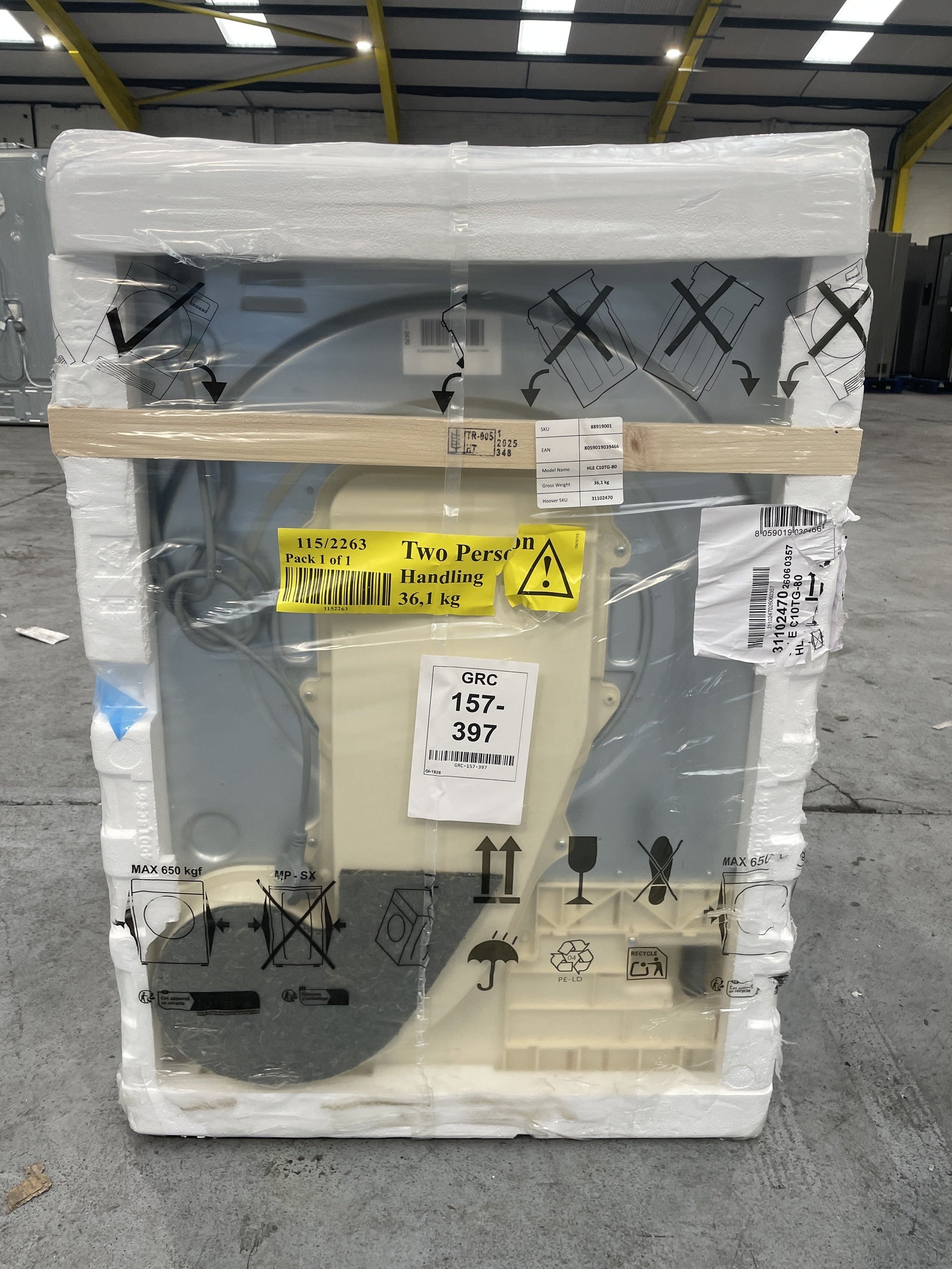 #GRC-157-397 - Hoover HLE C10TG-80 10kg Condenser Tumble Dryer