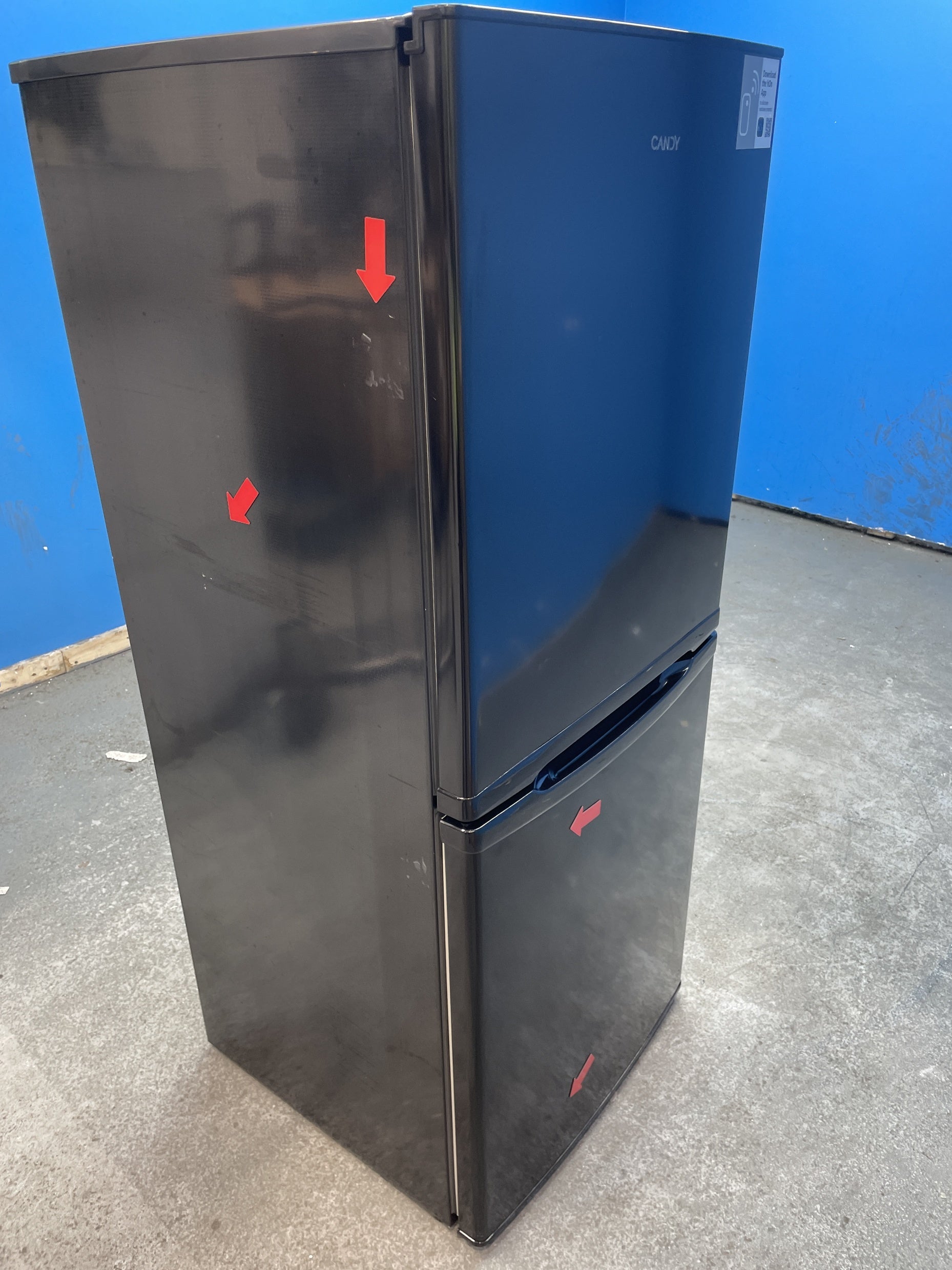 #GRC-157-394 - Candy CCH1S513EBK 185 Litre Combi Fridge Freezer