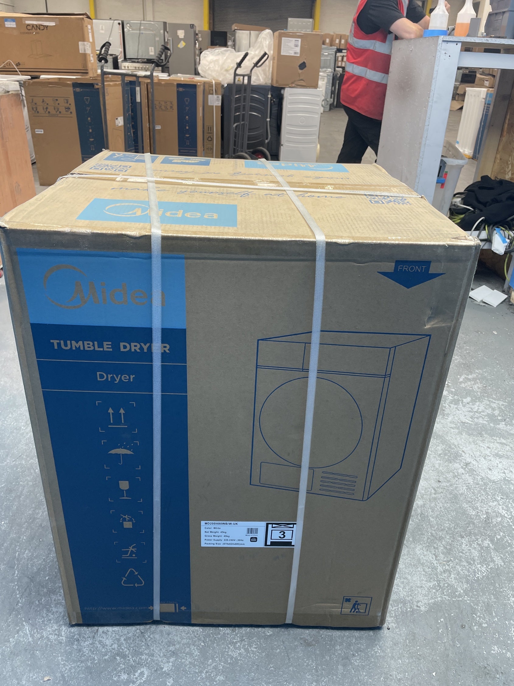 #GRC-158-848 - Midea MD200H80WB/W-UK 8kg Smart Sensor Heat Pump Tumble Dryer