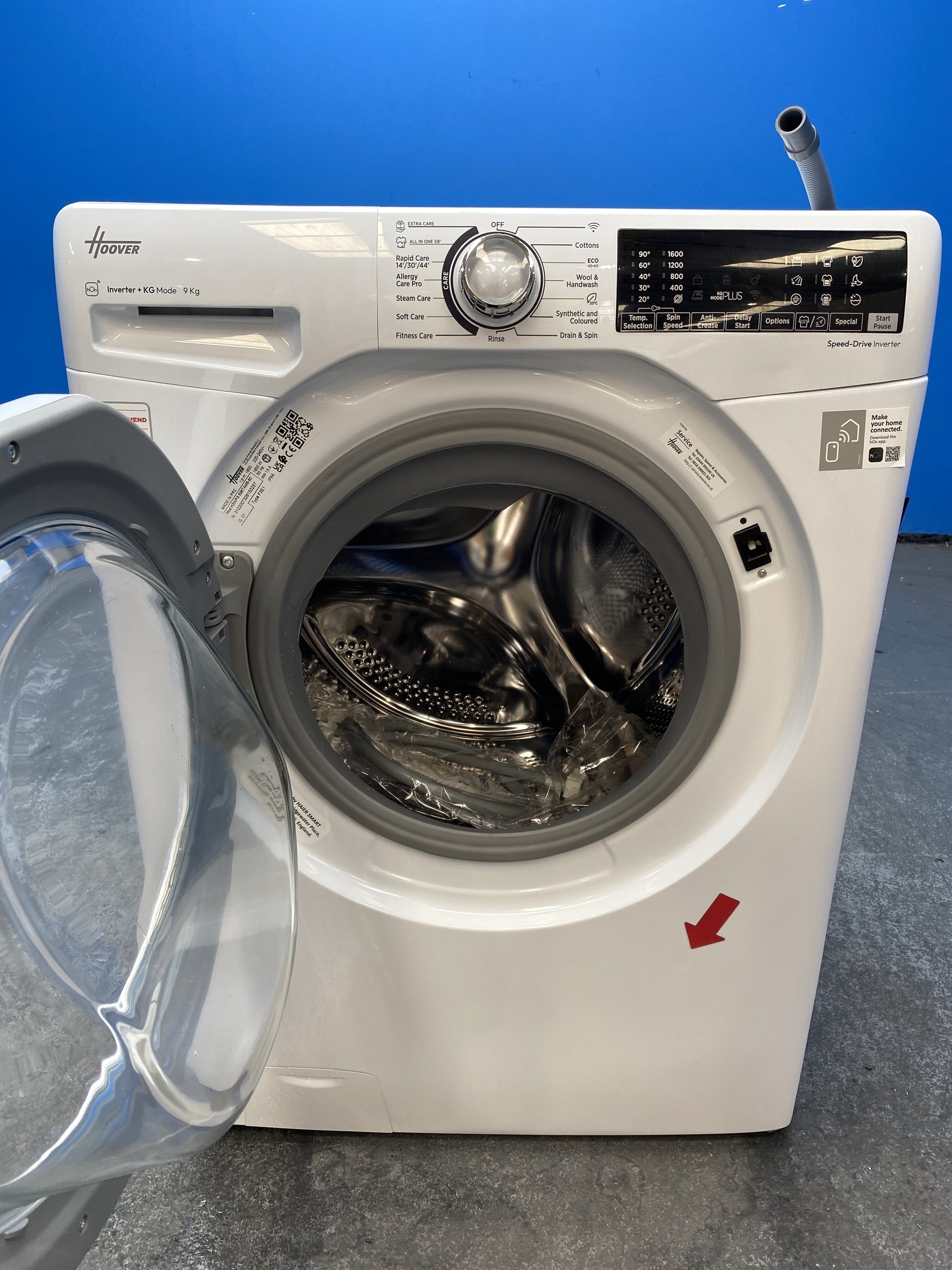 #GRC-160-033 - Hoover H-WASH 350 H3WPS696TAM6-80 9kg 1600rpm Washing Machine