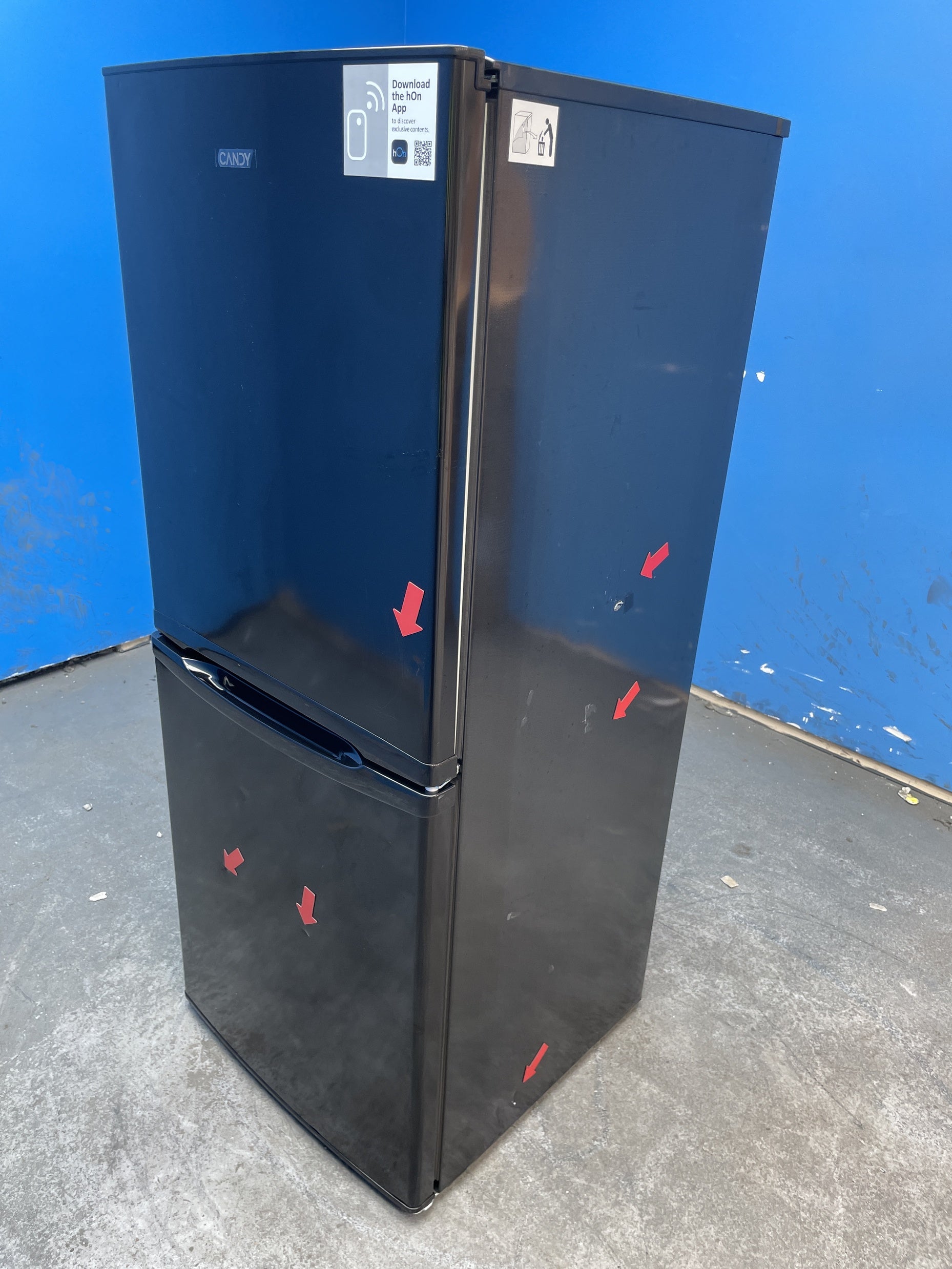 #GRC-157-383 - Candy CCH1S513EBK 185 Litre Combi Fridge Freezer