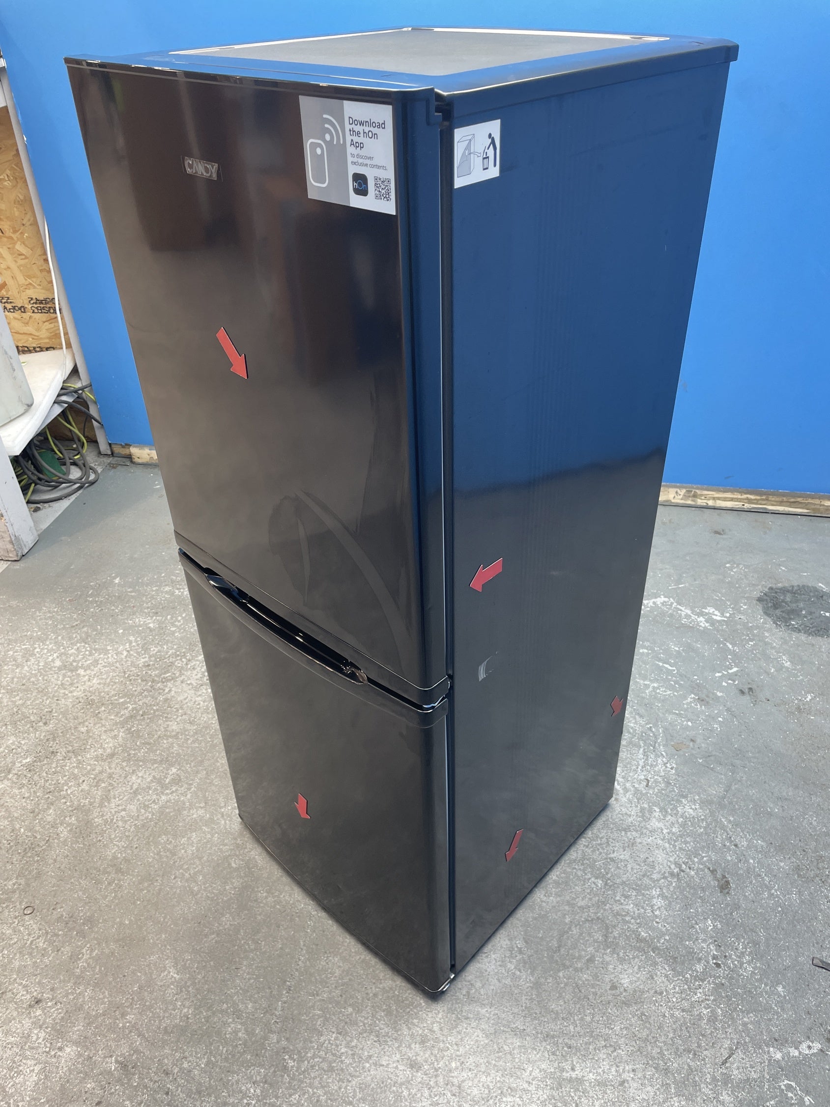 #GRC-153-848 - Candy CCH1S513EBK 185 Litre Combi Fridge Freezer