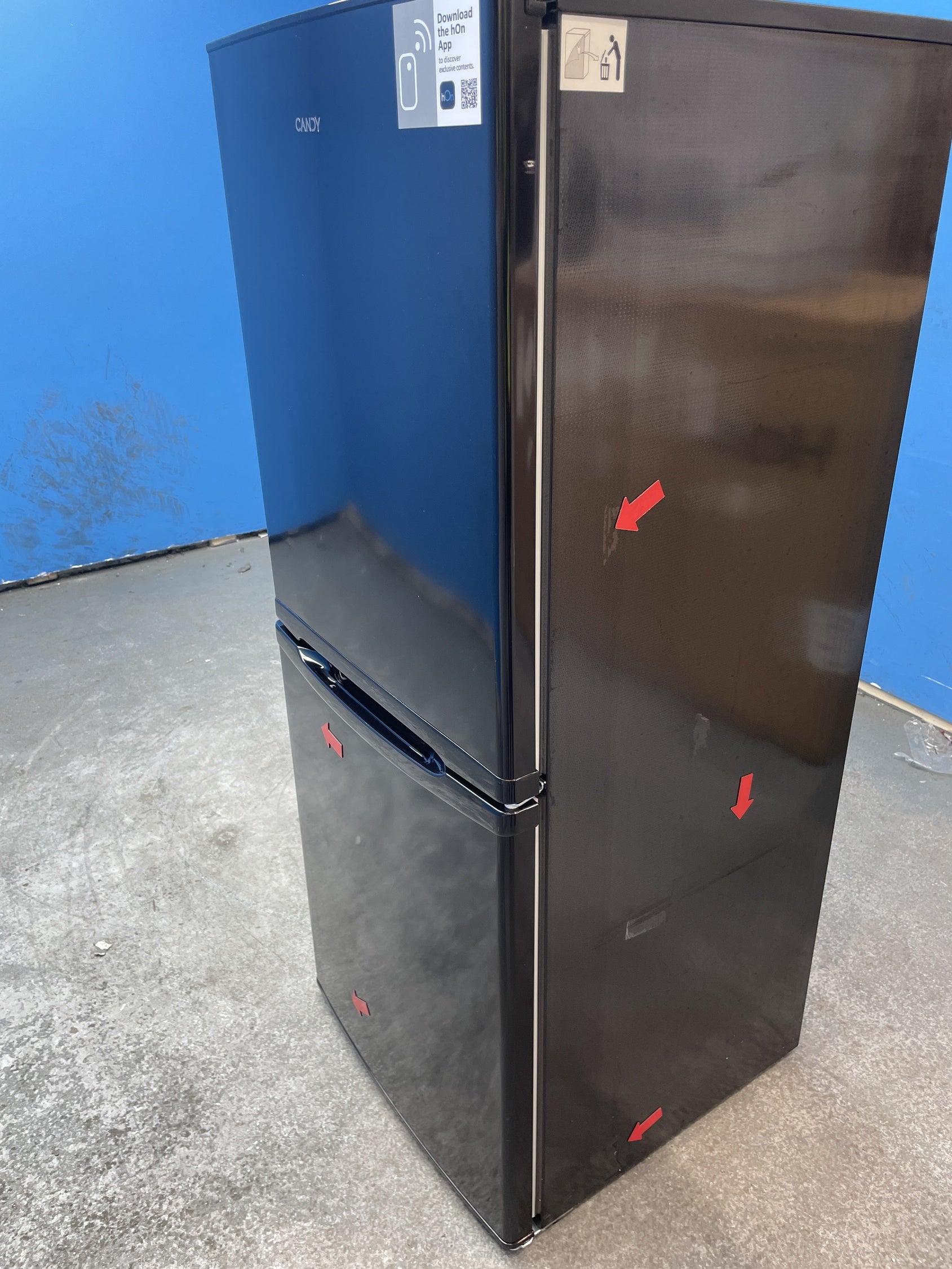 #GRC-157-394 - Candy CCH1S513EBK 185 Litre Combi Fridge Freezer