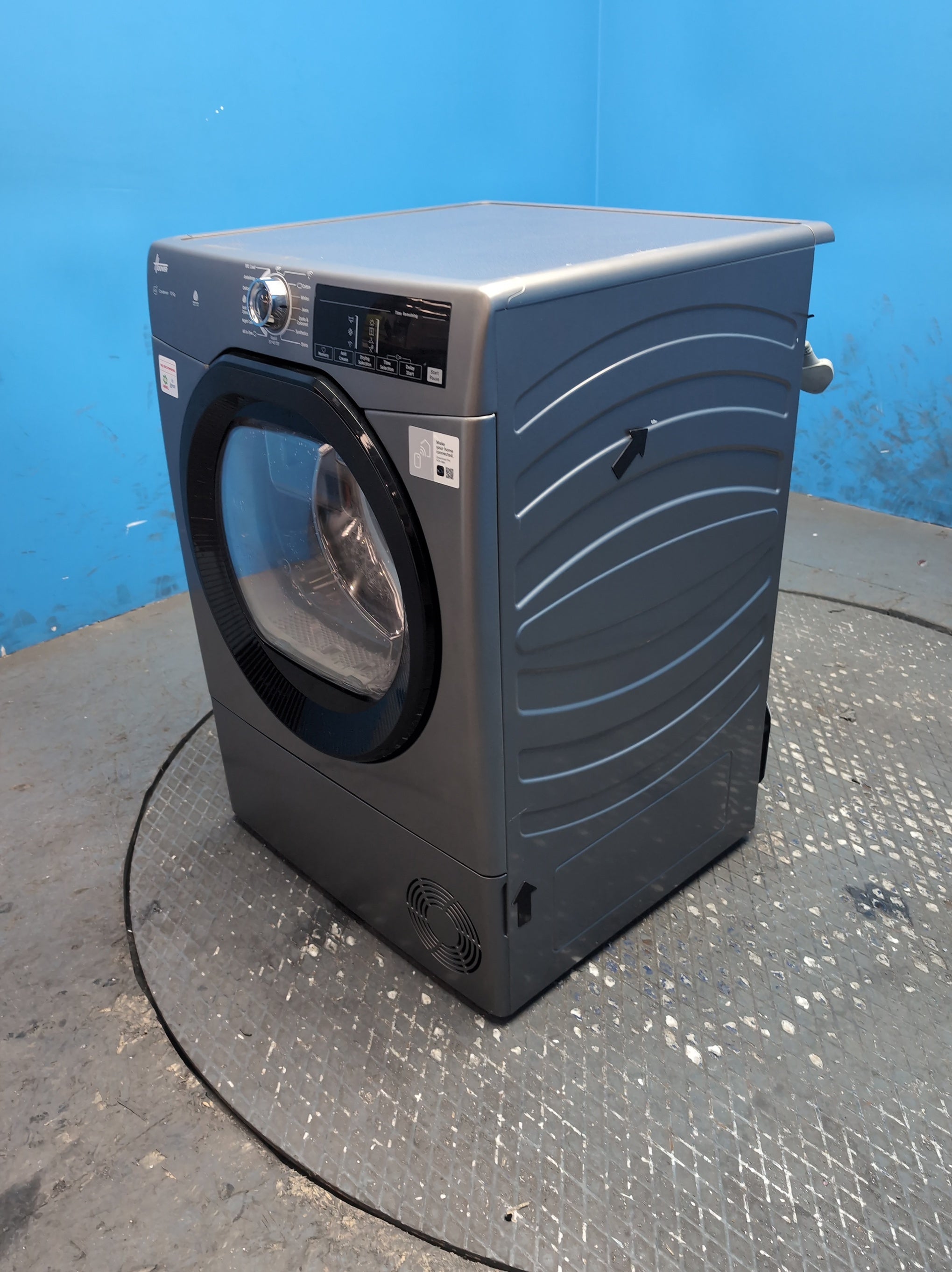 #GRC-163-701 - Hoover 10kg Condenser Tumble Dryer – WiFi Connected, Grey, B Energy Rating