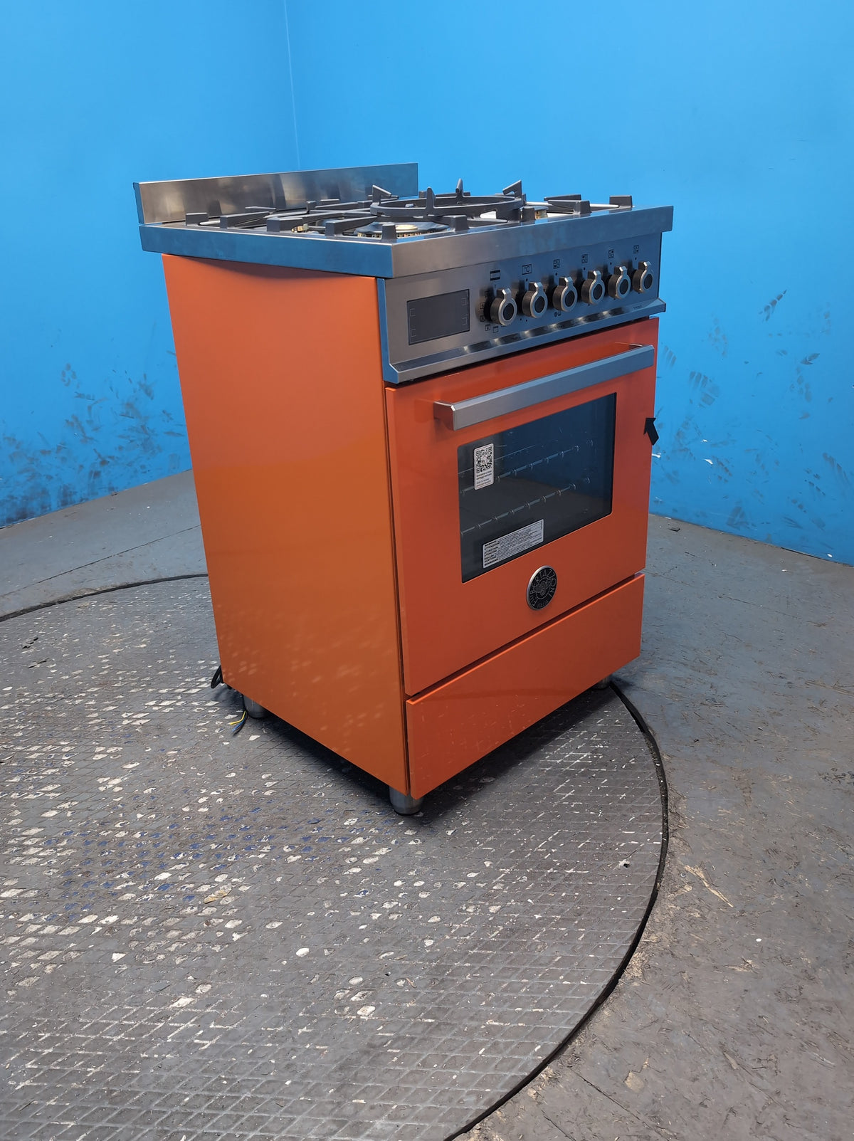 #GRC-164-446 - Bertazzoni 60cm Dual Fuel Range Cooker – 69L, 4 Gas Burners, Cast Iron Supports
