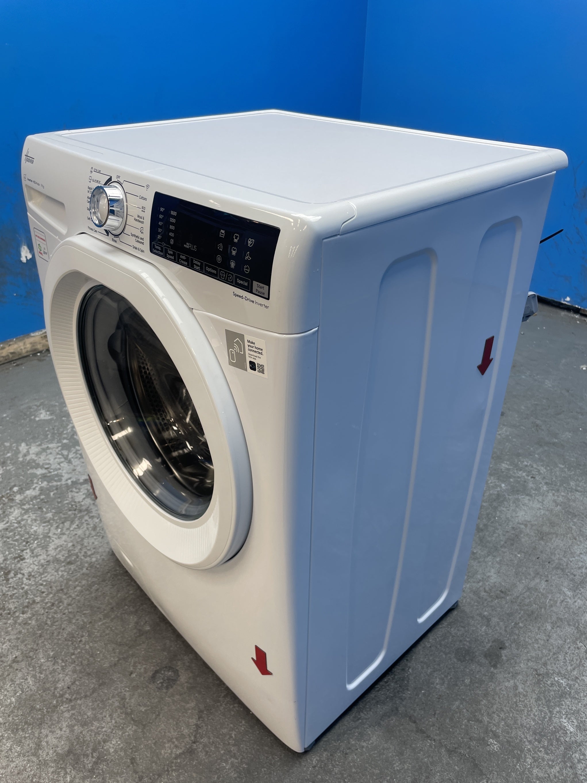 #GRC-160-039 - Hoover H-WASH 350 H3WPS696TAM6-80 9kg 1600rpm Washing Machine