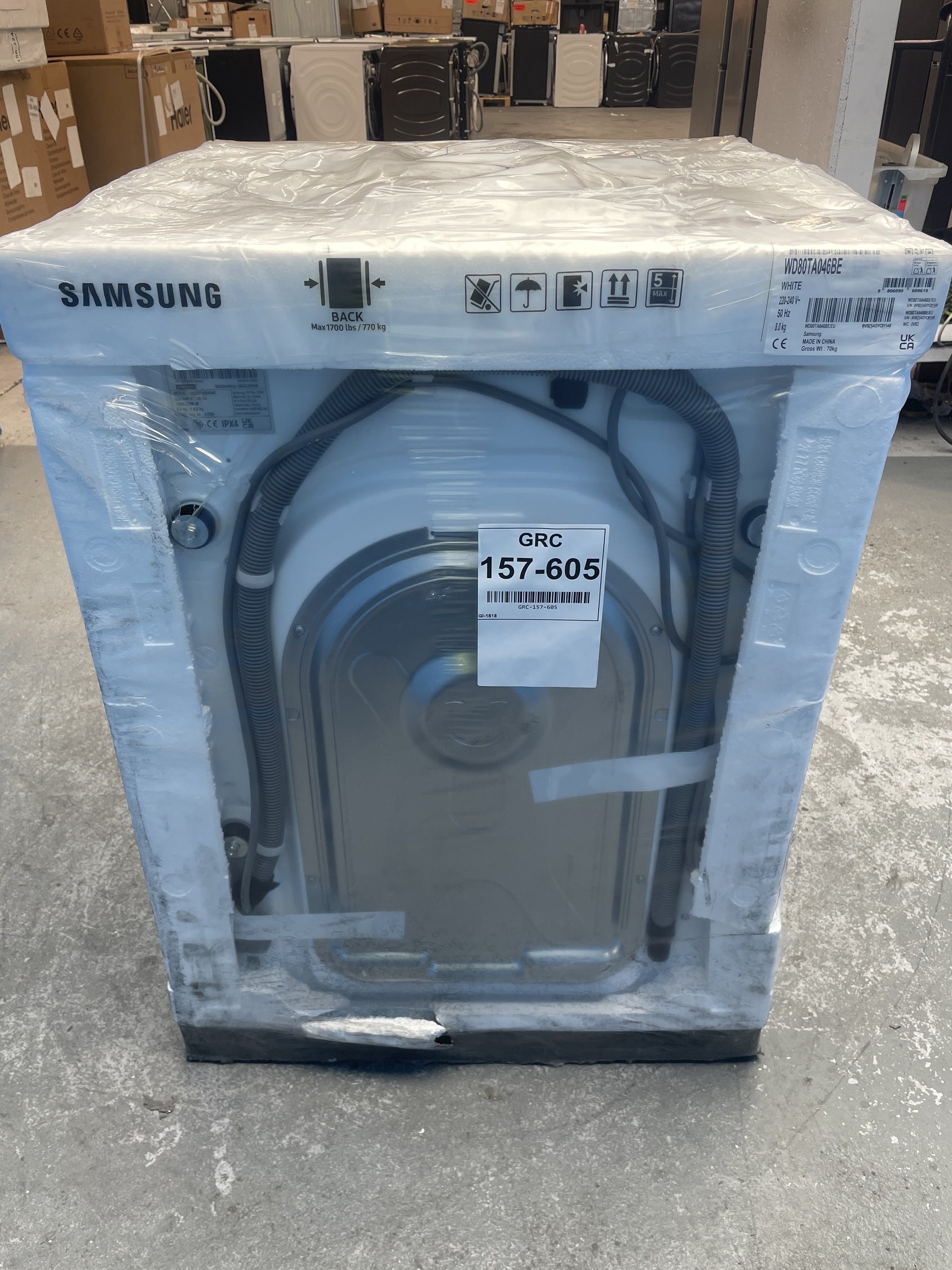 #GRC-157-605 - Samsung WD80TA046BE Series 5 8/5kg 1400 Spin Washer Dryer