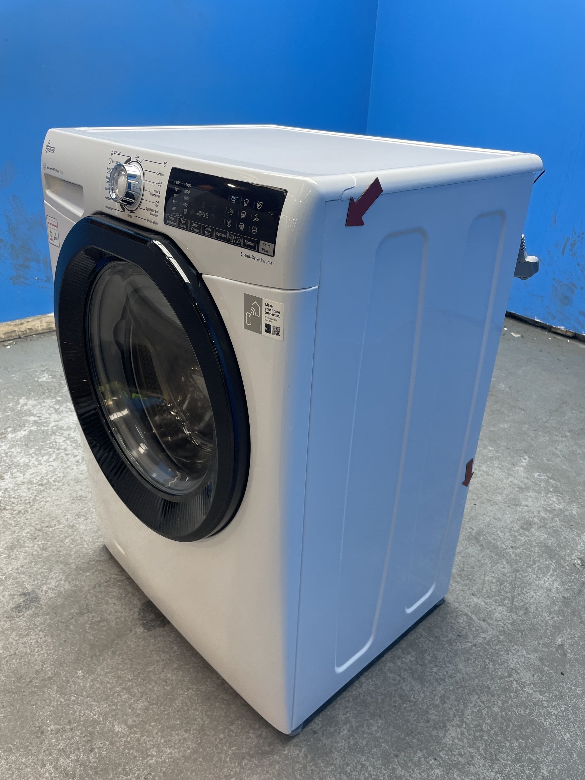 #GRC-158-350 - Hoover H3WPS496TAMB6 9kg 1400 Spin Washing Machine