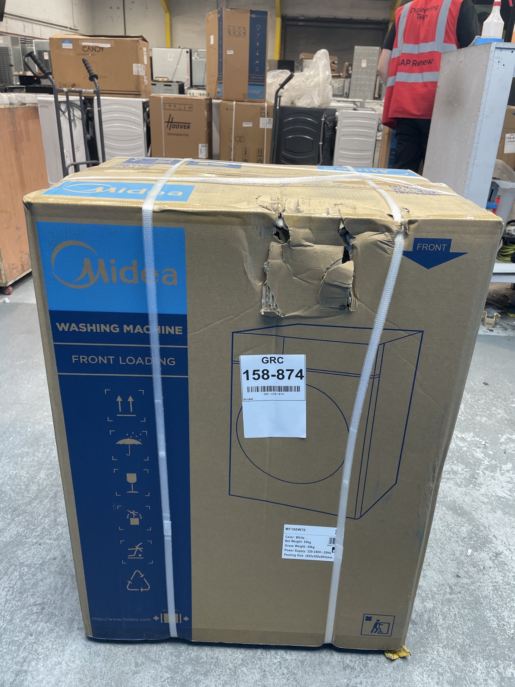 #GRC-158-874 - Midea MF100W70 7kg 1200 Spin Washing Machine