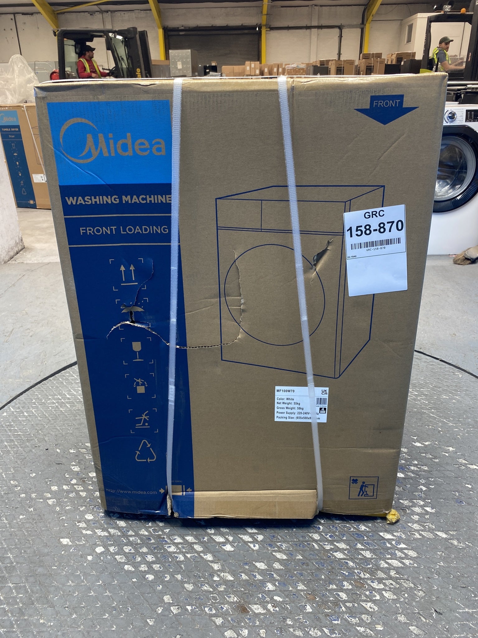 #GRC-158-870 - Midea MF100W70 7kg 1200 Spin Washing Machine