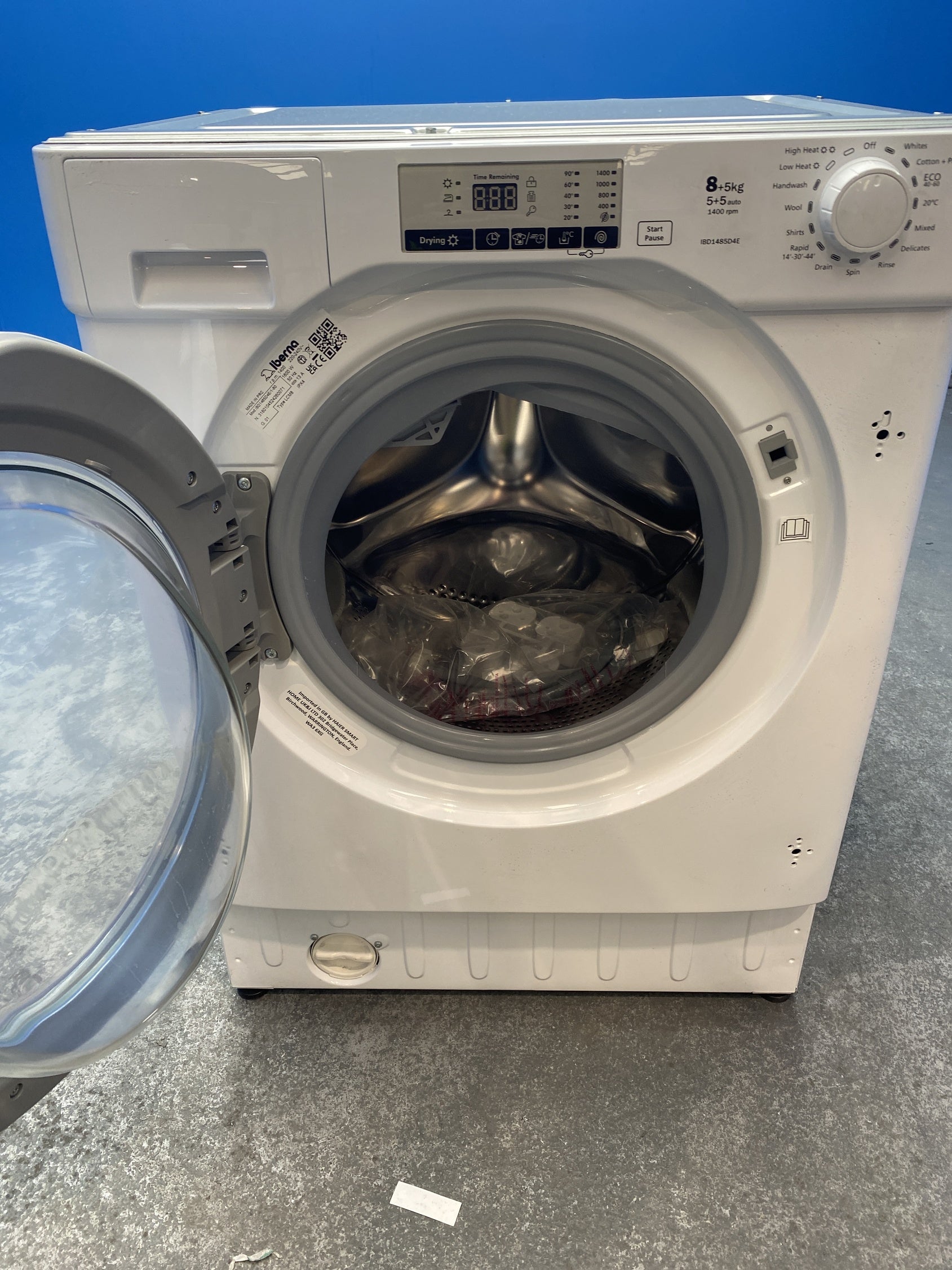 #GRC-157-136 - Iberna IBD1485D4E/1-80 Integrated 8/5kg Washer Dryer