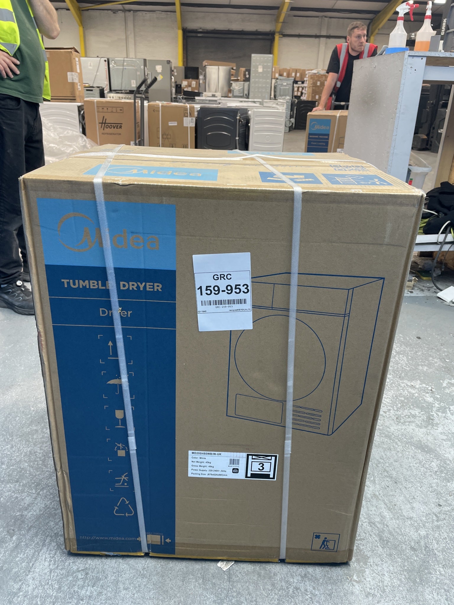 #GRC-159-953 - Midea MD200H80WB/W-UK 8kg Smart Sensor Heat Pump Tumble Dryer