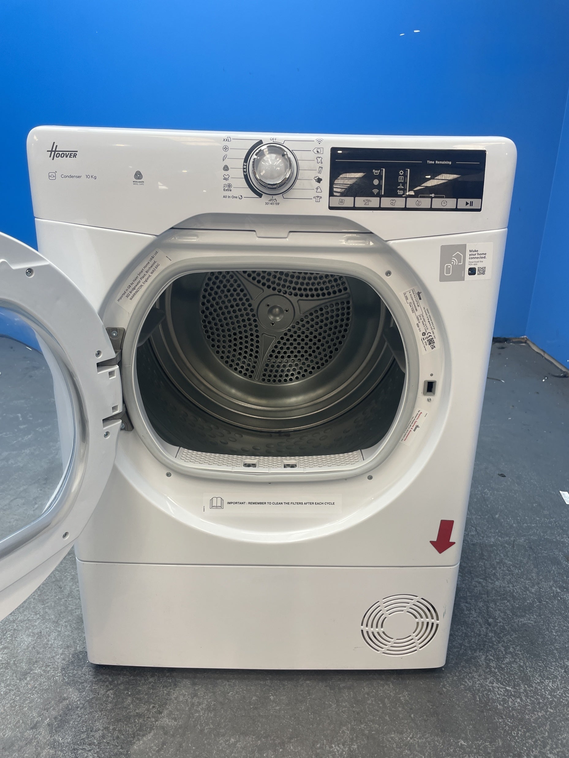 #GRC-158-515 - Hoover HLE C10TG-80 10kg Condenser Tumble Dryer
