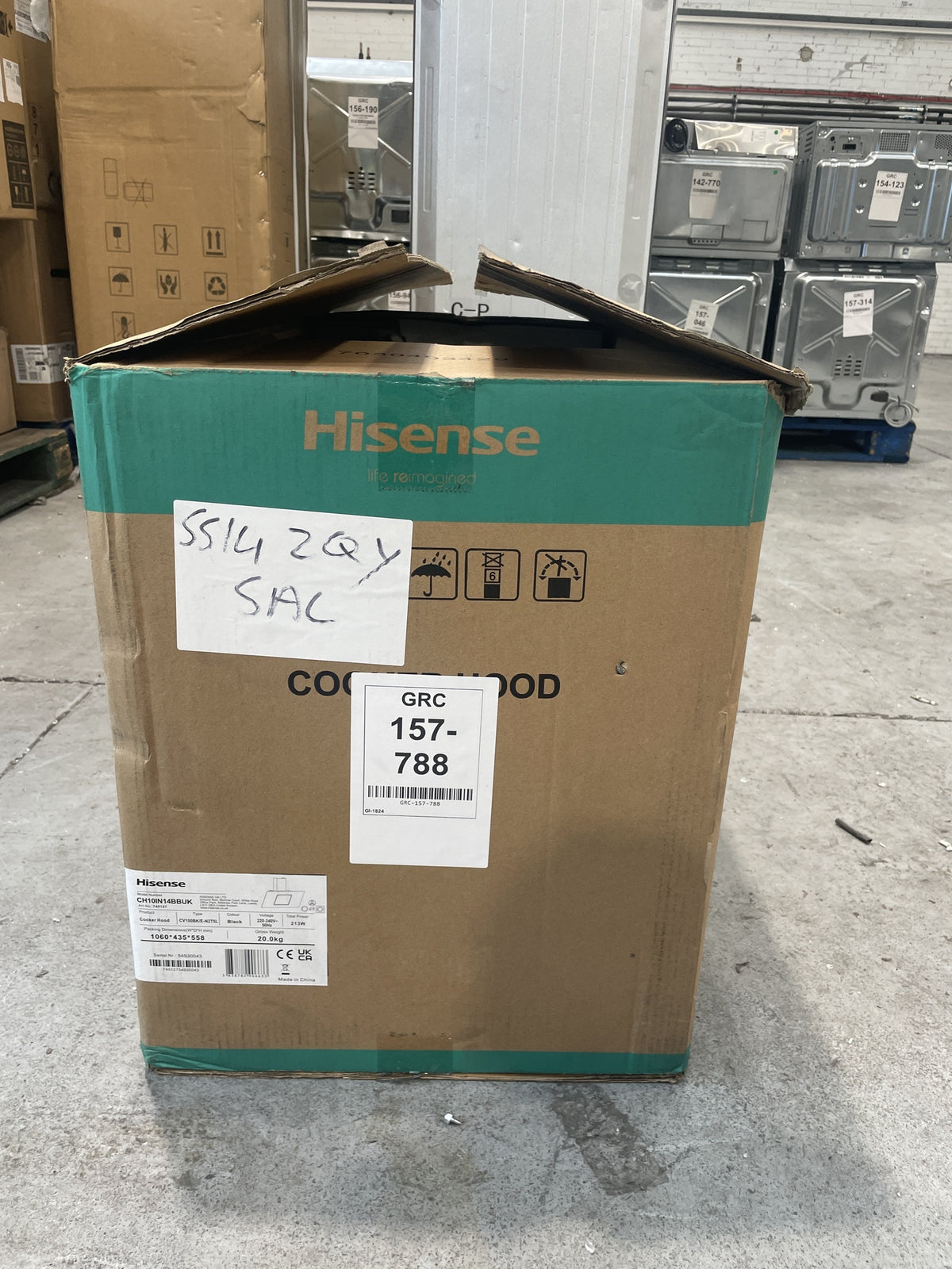 #GRC-157-788 - Hisense Hi4 CH10IN14BBUK 100cm Angled Chimney Cooker Hood