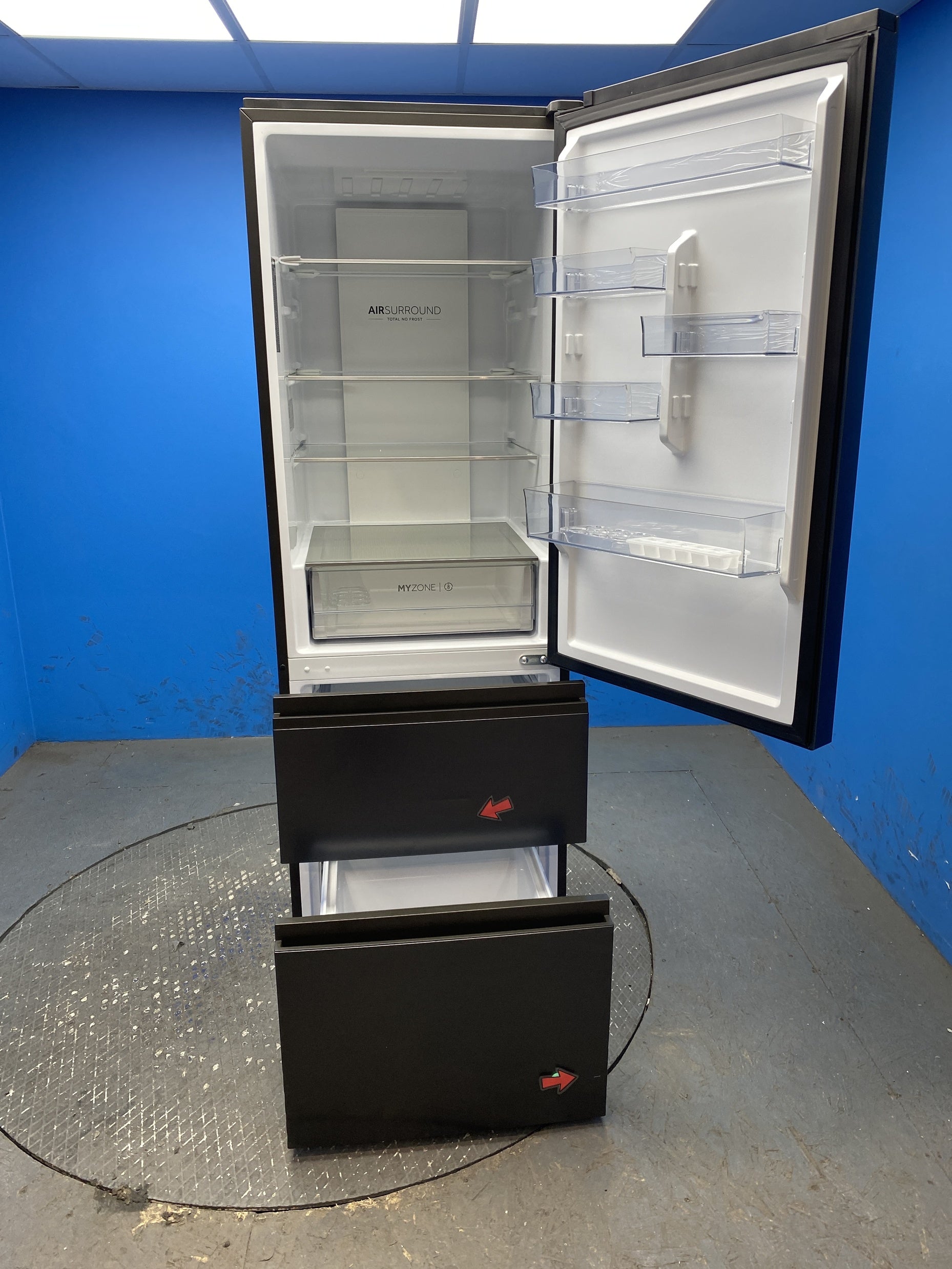 #GRC-156-817 - Haier HTW3618ENPB 3D 60 Series 3 Fridge Freezer