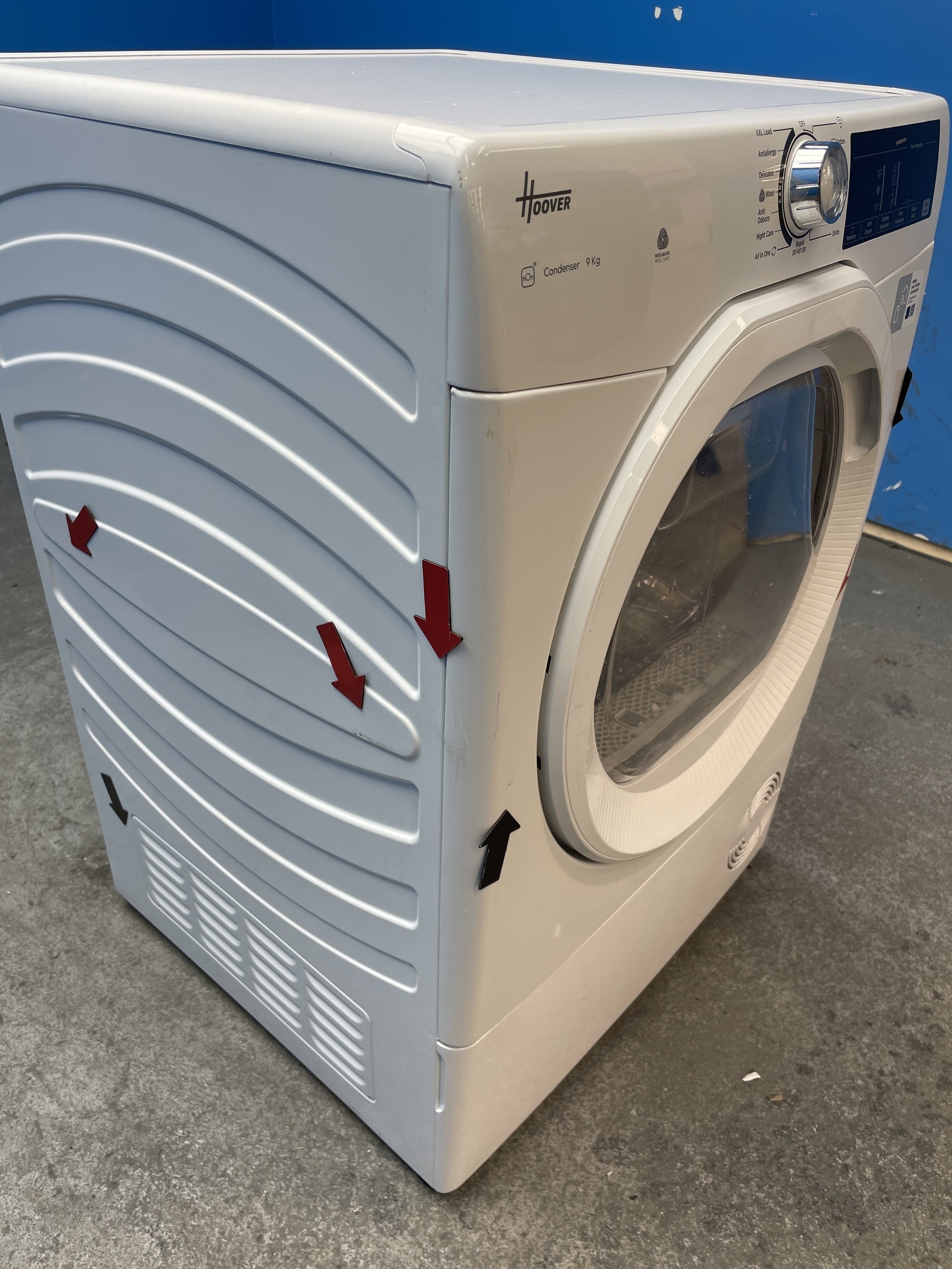 #GRC-157-664 - Hoover HRE C9TE-80 9kg Condenser Tumble Dryer with Wi-Fi
