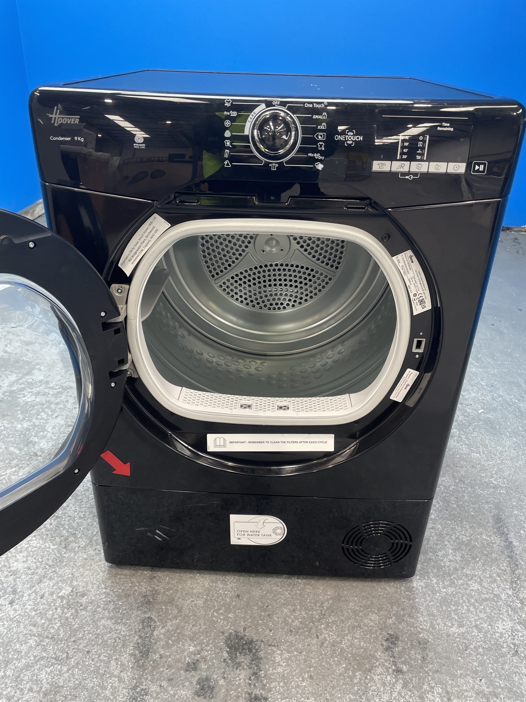 #GRC-157-670 - Hoover H-DRY 300 HLE C9DGB 9kg Condenser Tumble Dryer