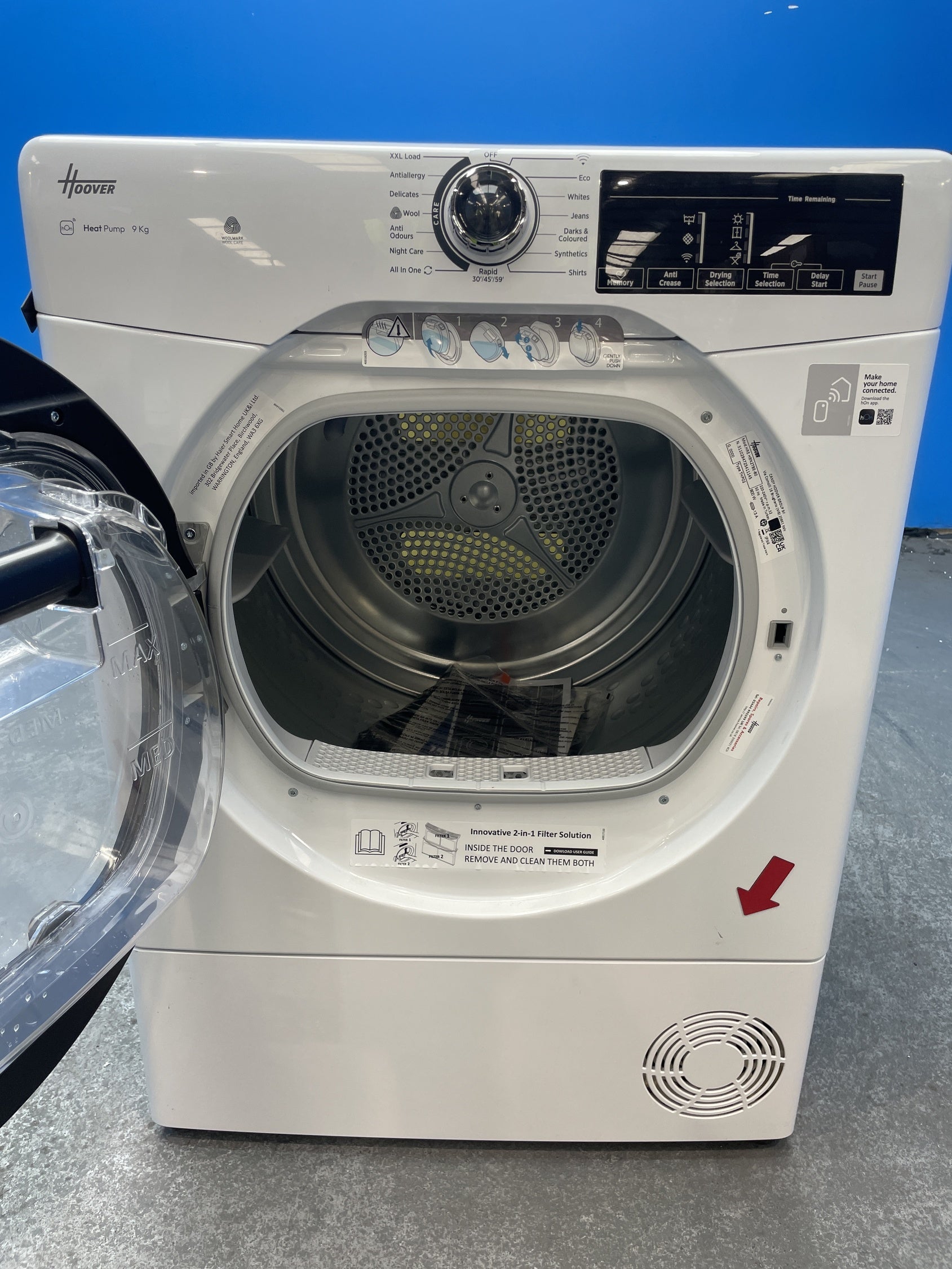 #GRC-159-499 - Hoover H-DRY 350 HRE H9N2TBE-80 9kg Heat Pump Tumble Dryer
