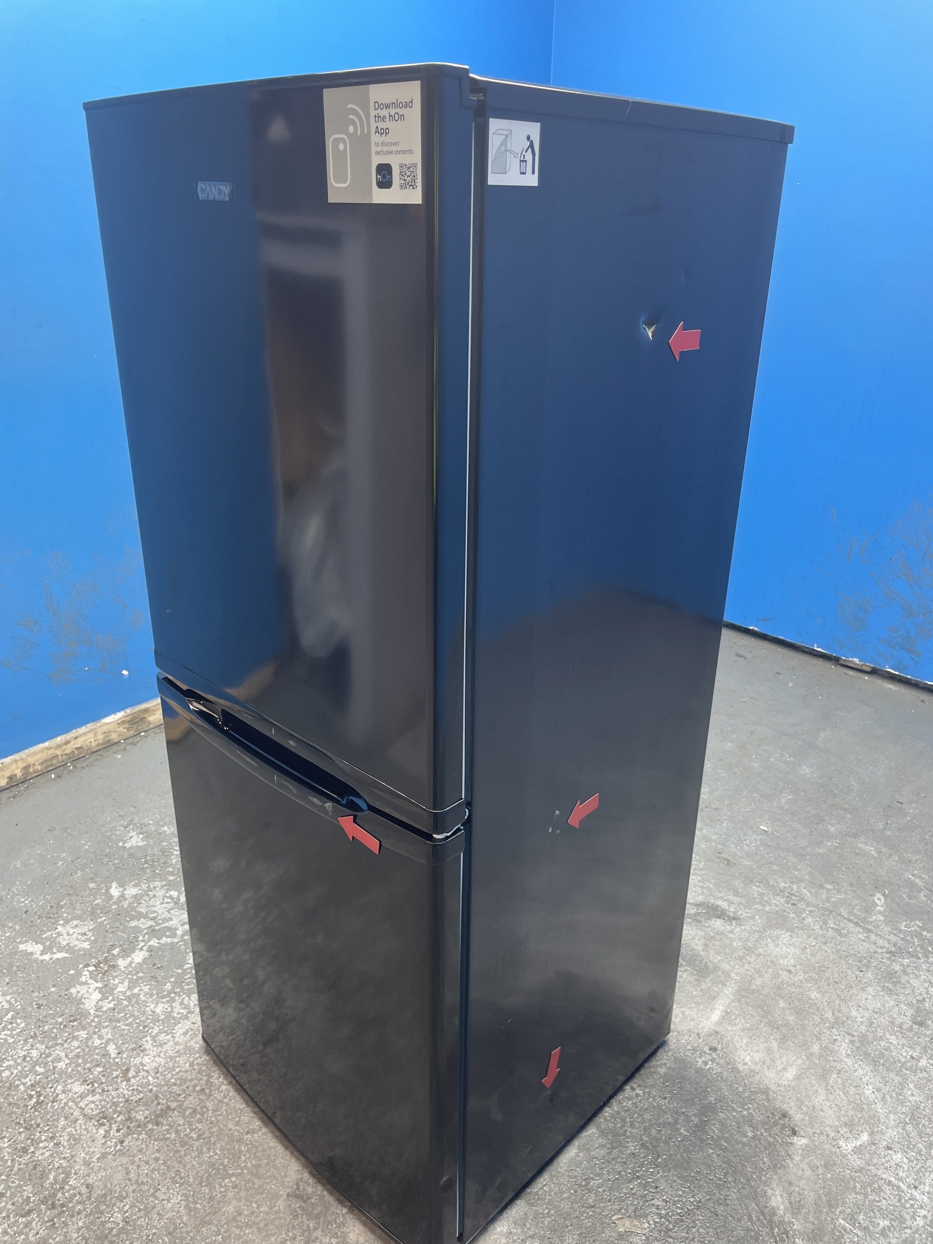 #GRC-157-858 - Candy CCH1S513EBK 185 Litre Combi Fridge Freezer