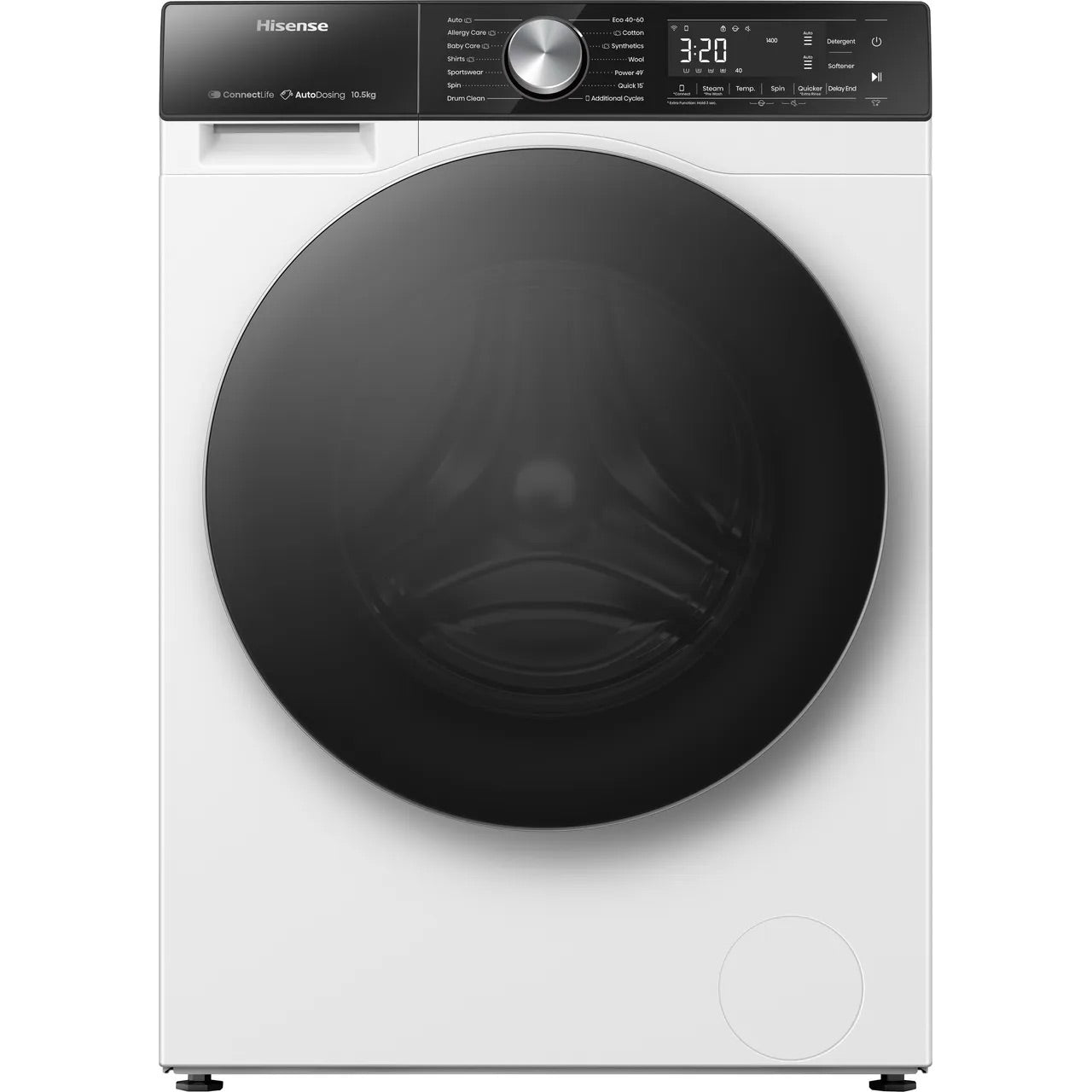 Hisense WF5S1045BW 10.5kg 1400rpm Auto Dosing Washing Machine – Renew 2 U
