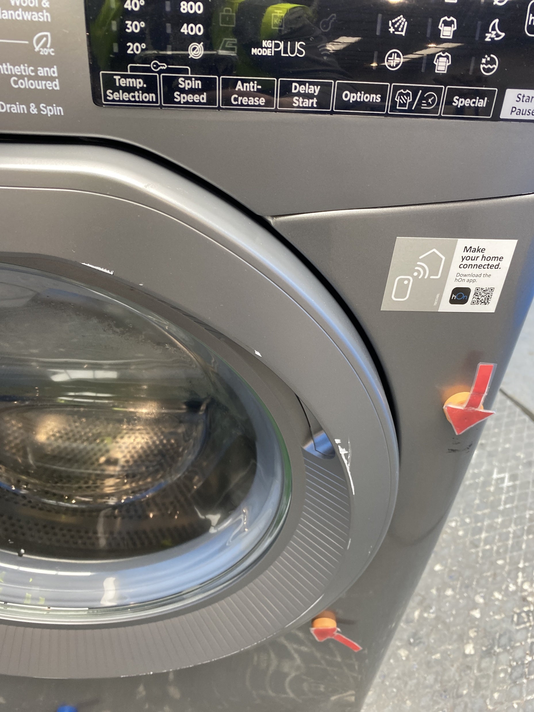 #GRC-148-683 - Hoover H3WPS496TMRR6 9kg 1400 Spin Washing Machine