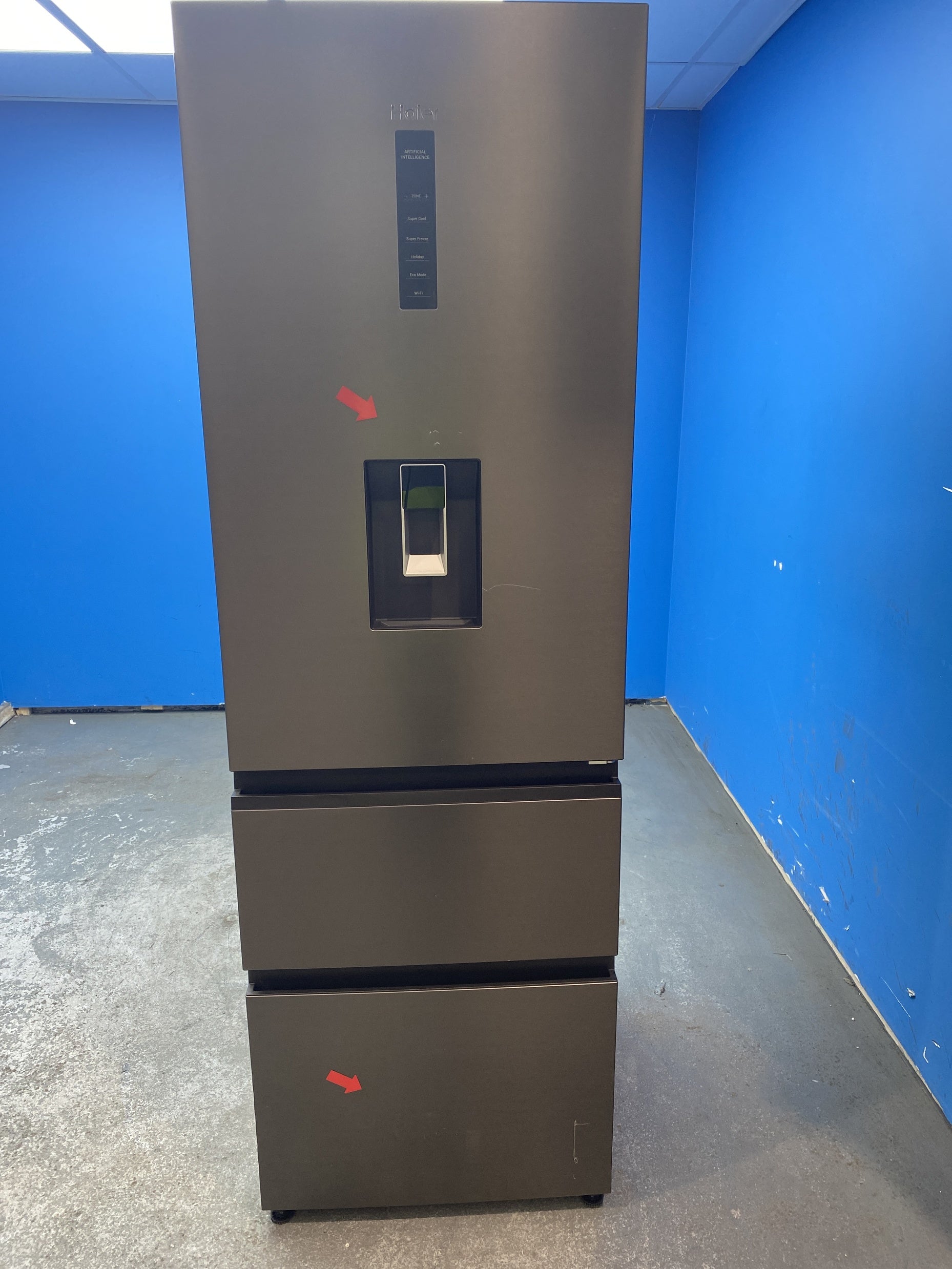 #GRC-157-077 - Haier HTW5618EWMP 357L Series 5 60cm 3D No Frost Fridge Freezer