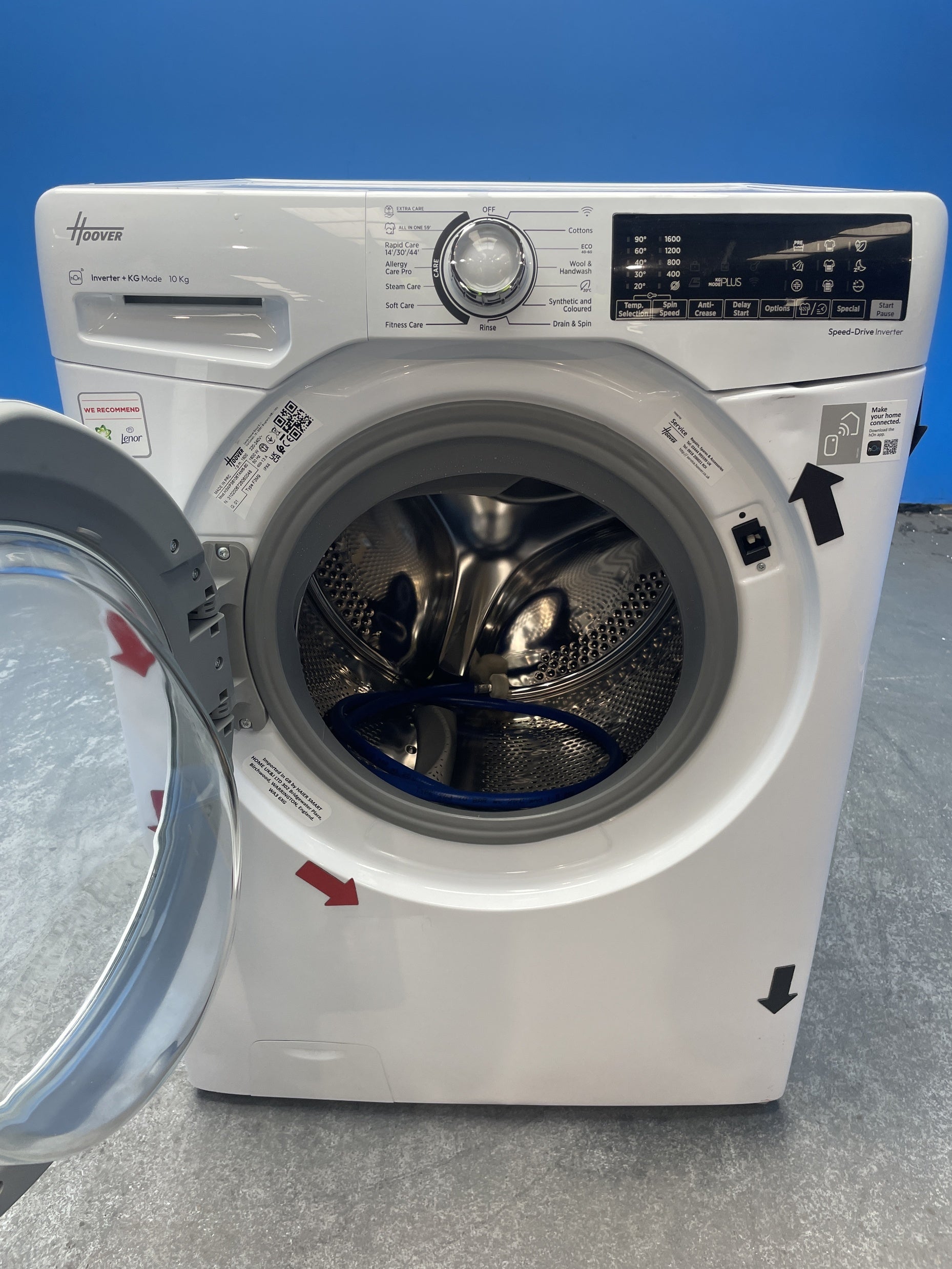 #GRC-159-536 - Hoover H-WASH 350 H3WPS6106TAMB6 10kg 1600 Spin Washing Machine